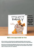 Dog Get Well Soon Cards 15x15 bulldog