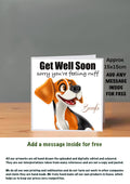Dog Get Well Soon Cards 15x15 Beagle