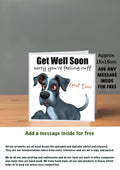 Dog Get Well Soon Cards 15x15 Great Dane