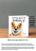 Dog Get Well Soon Cards 15x15 Corgi