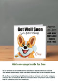 Dog Get Well Soon Cards 15x15 Corgi