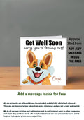 Dog Get Well Soon Cards 15x15 Corgi