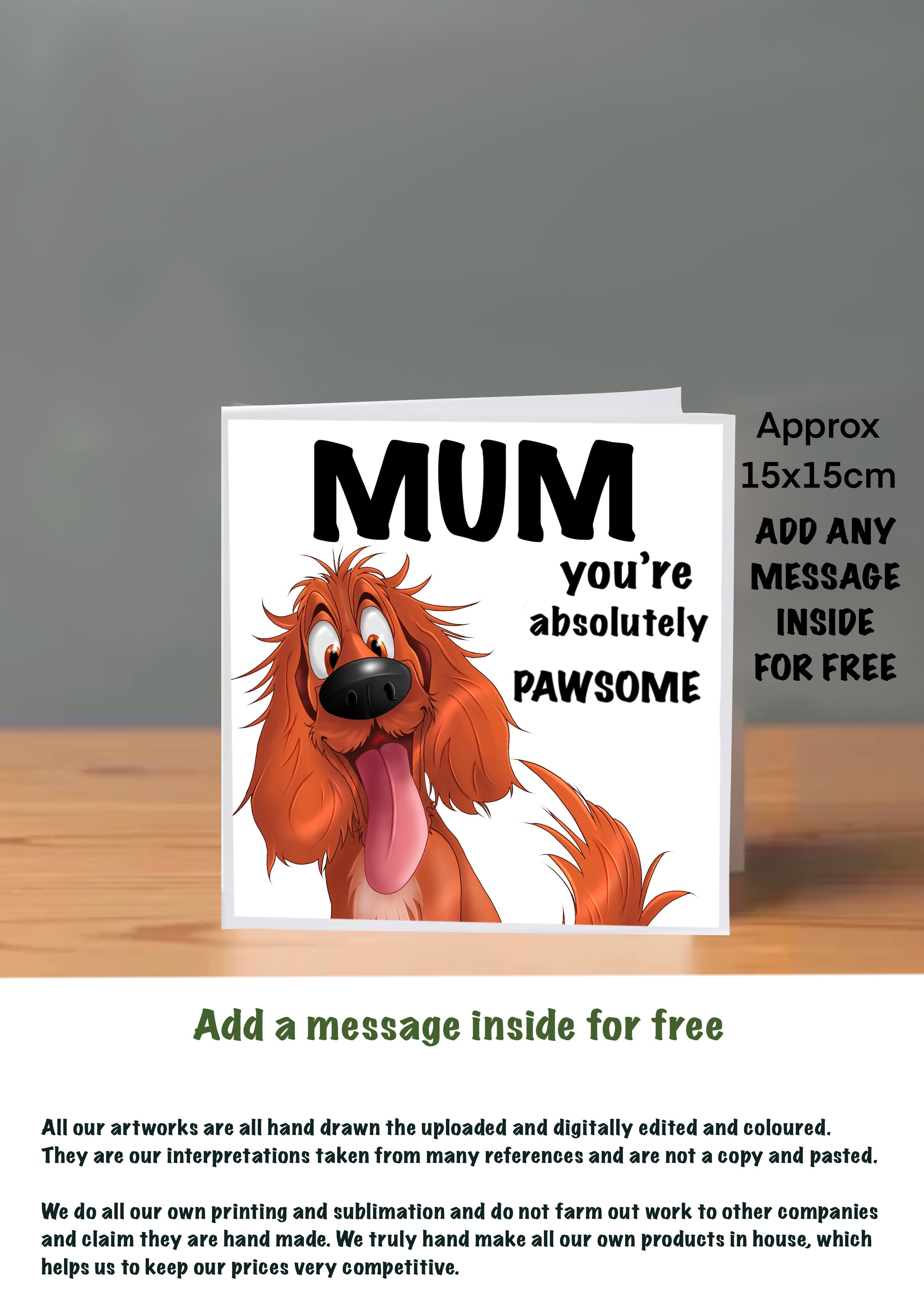 Dog Cards 15x15