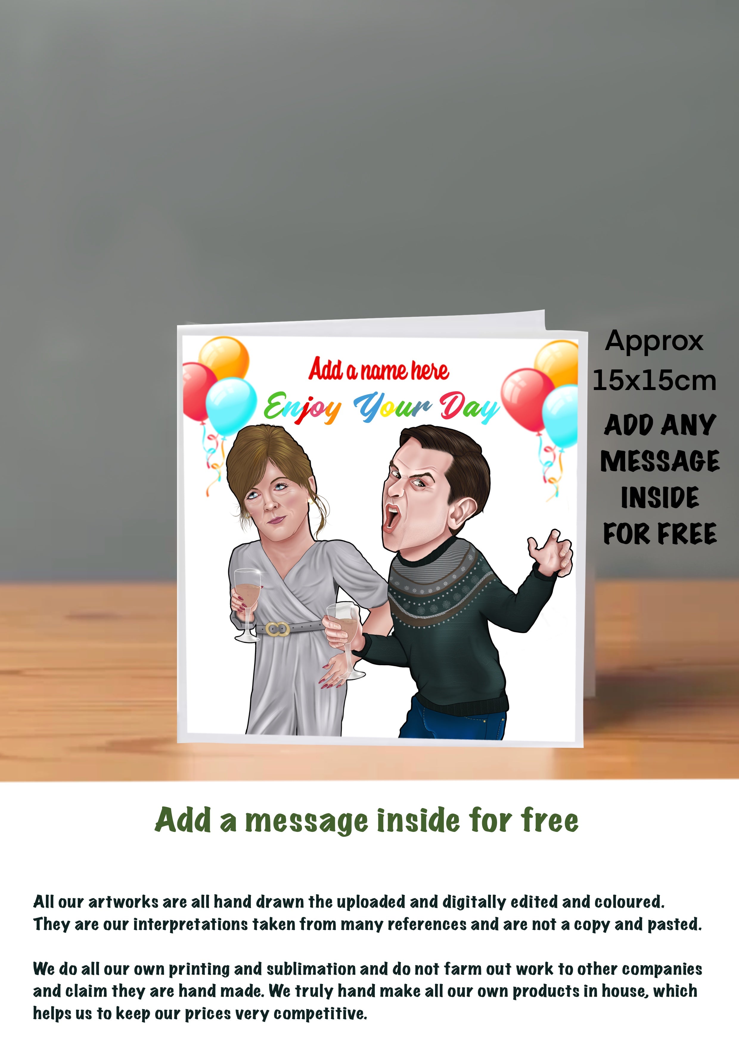 Two Doors Down Cards 15x15 greeting cards