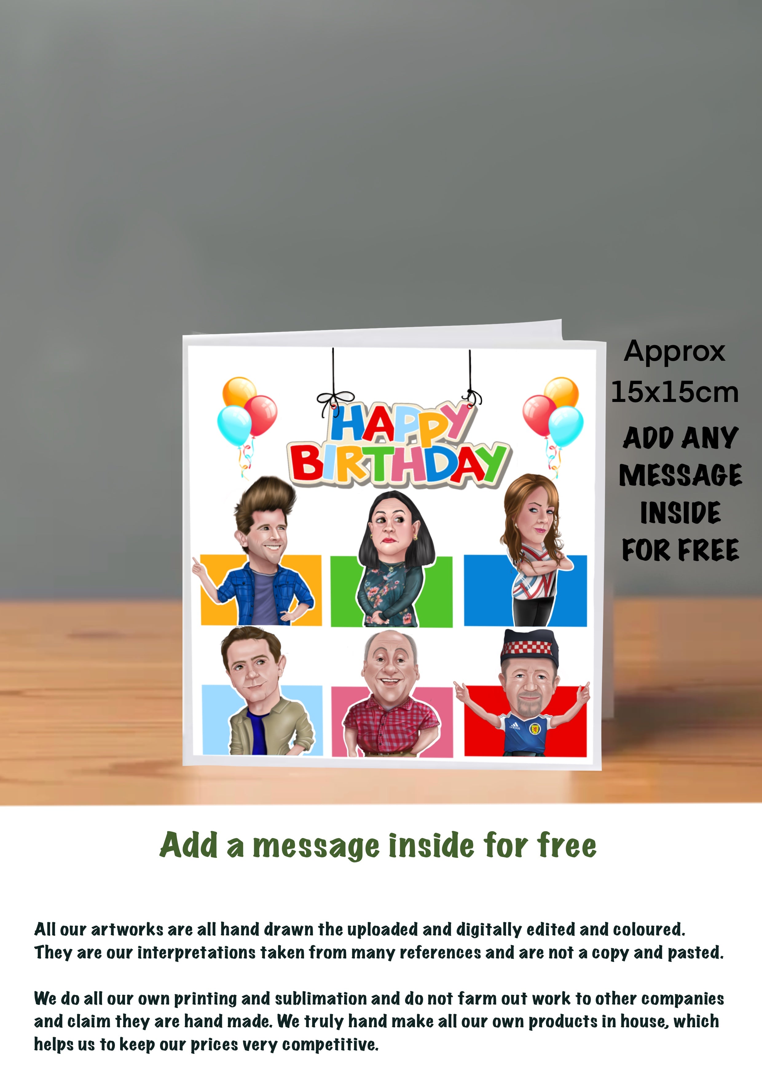 Two Doors Down Cards 15x15 greeting cards