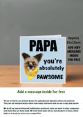 Dog Cards 15x15 for Papa