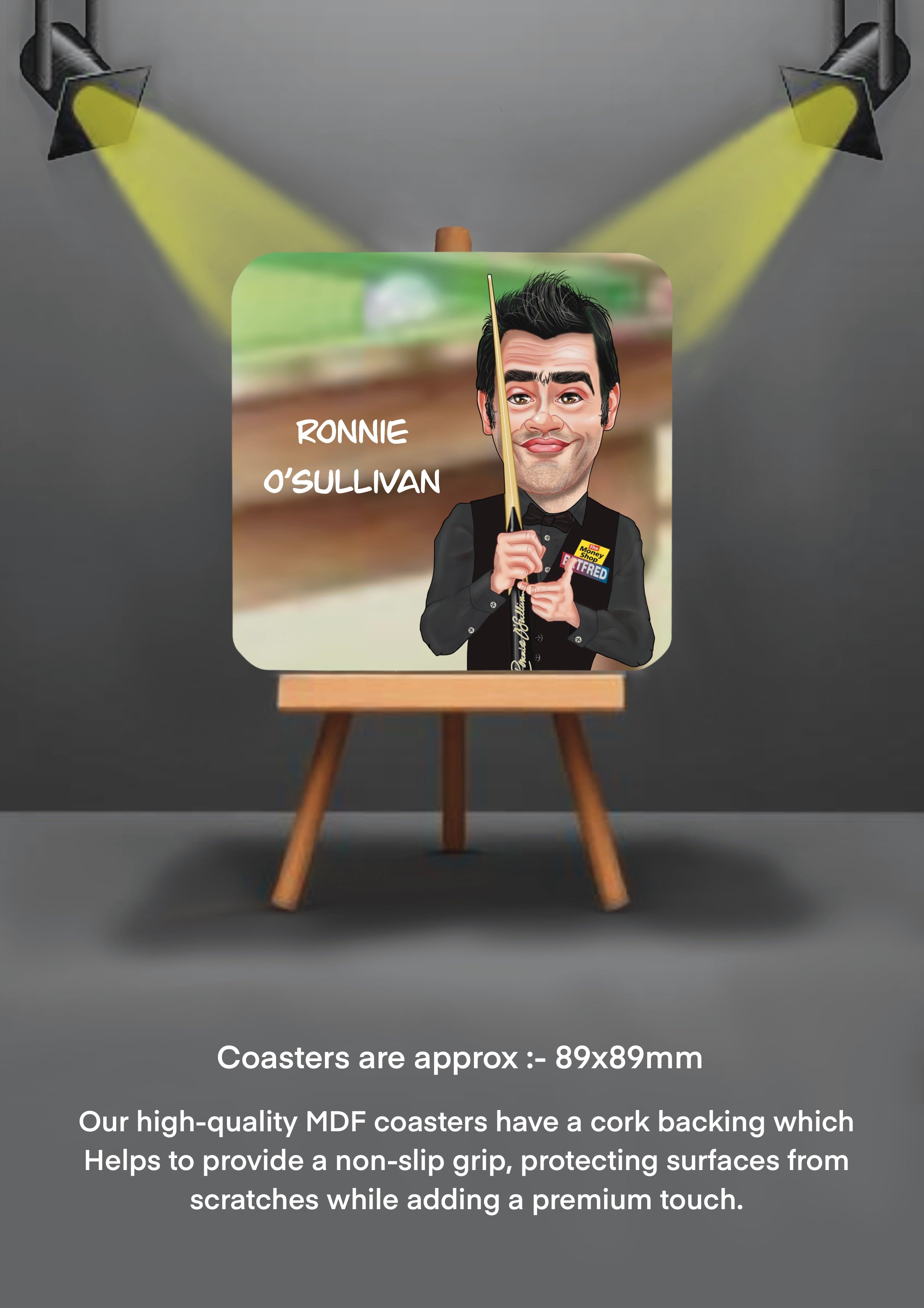 Sports Snooker Coasters Ronnie O’Sullivan the Rocket