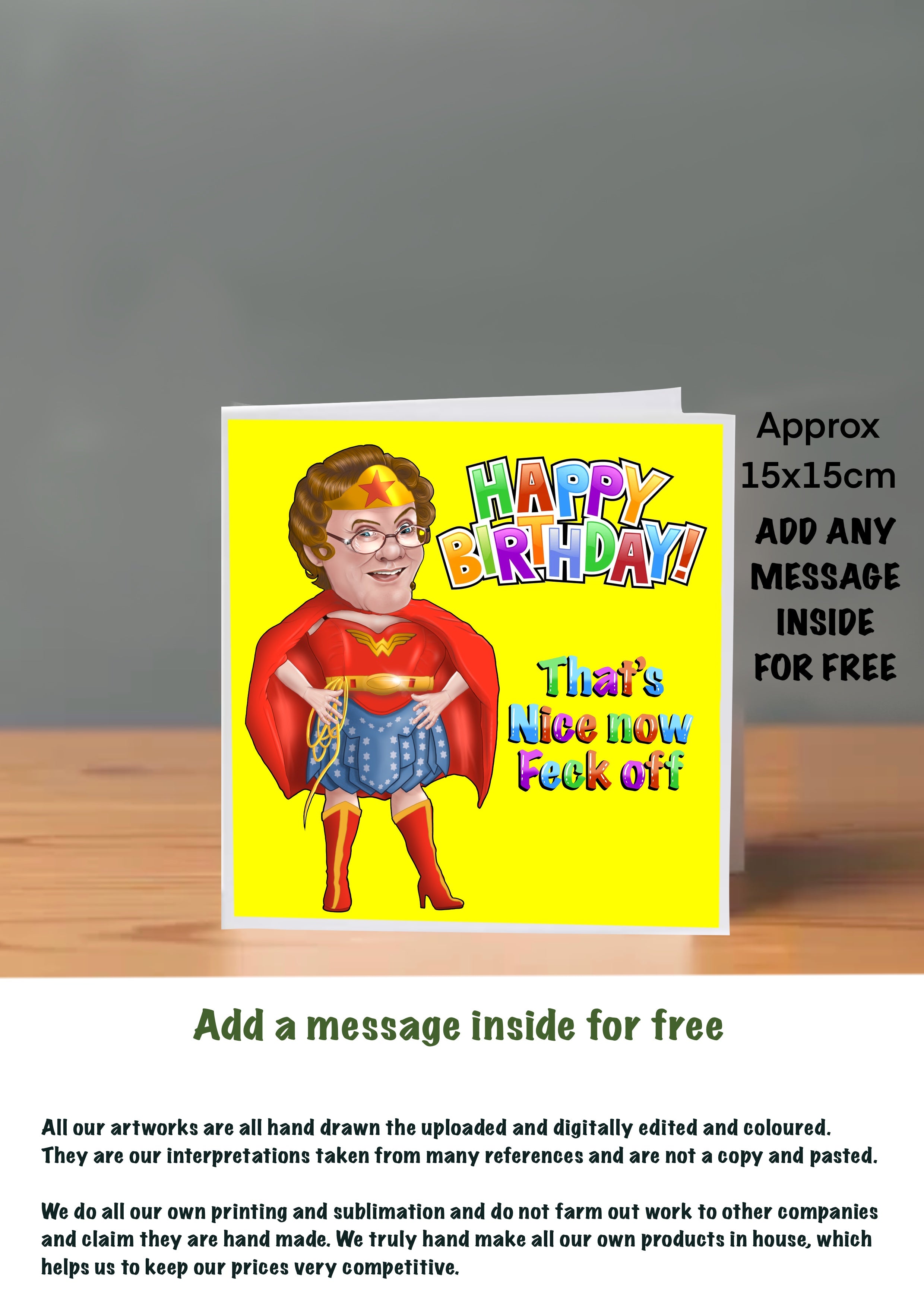 Mrs Browns Boys Cards 15x15