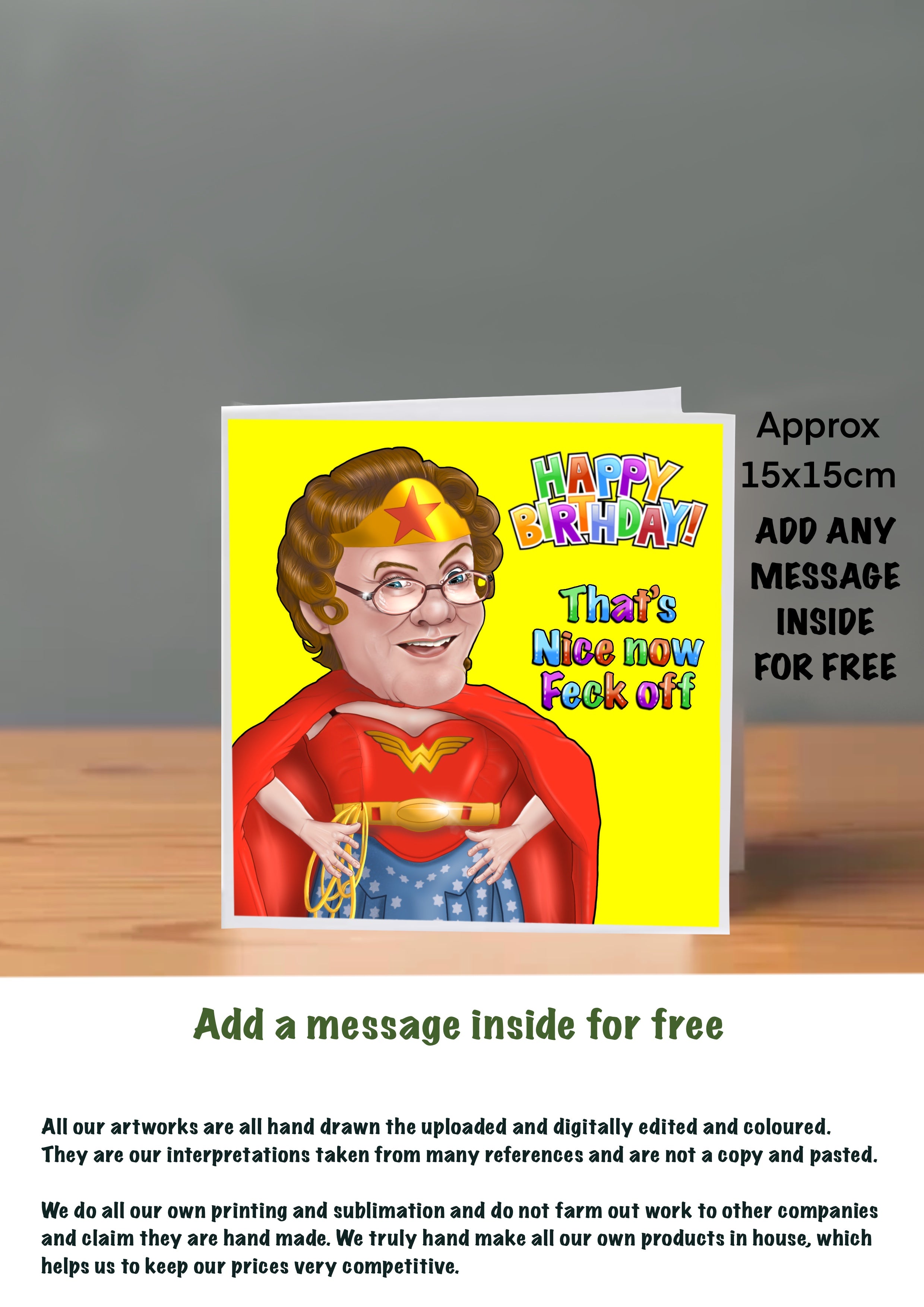 Mrs Browns Boys Cards 15x15