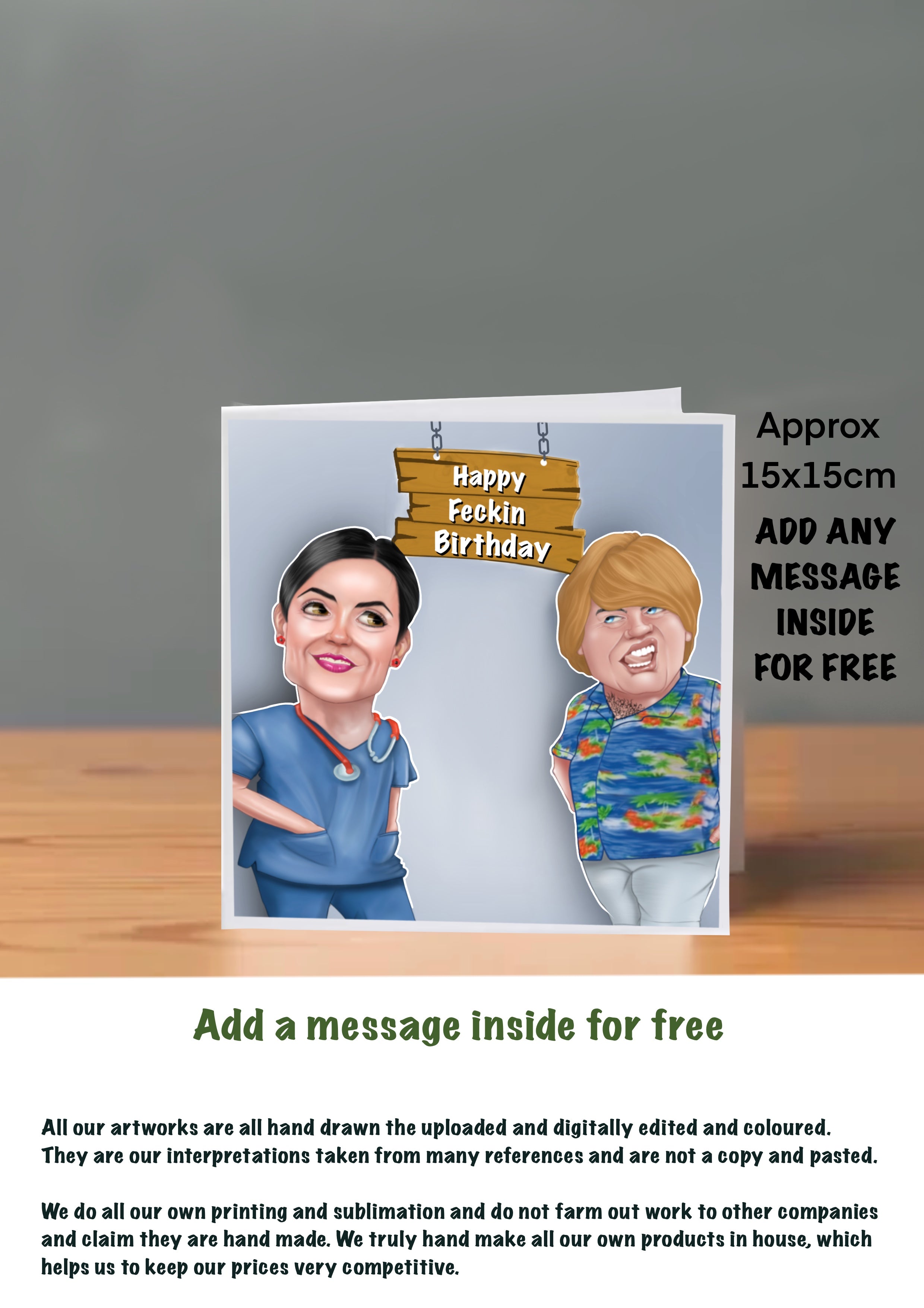 Mrs Browns Boys Cards 15x15