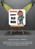 Old Man Coasters funny cheeky coasters warning grumpy