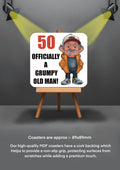 Old Man Coasters funny cheeky coasters 50 officially old
