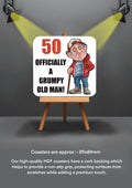 Old Man Coasters funny cheeky coasters officially old