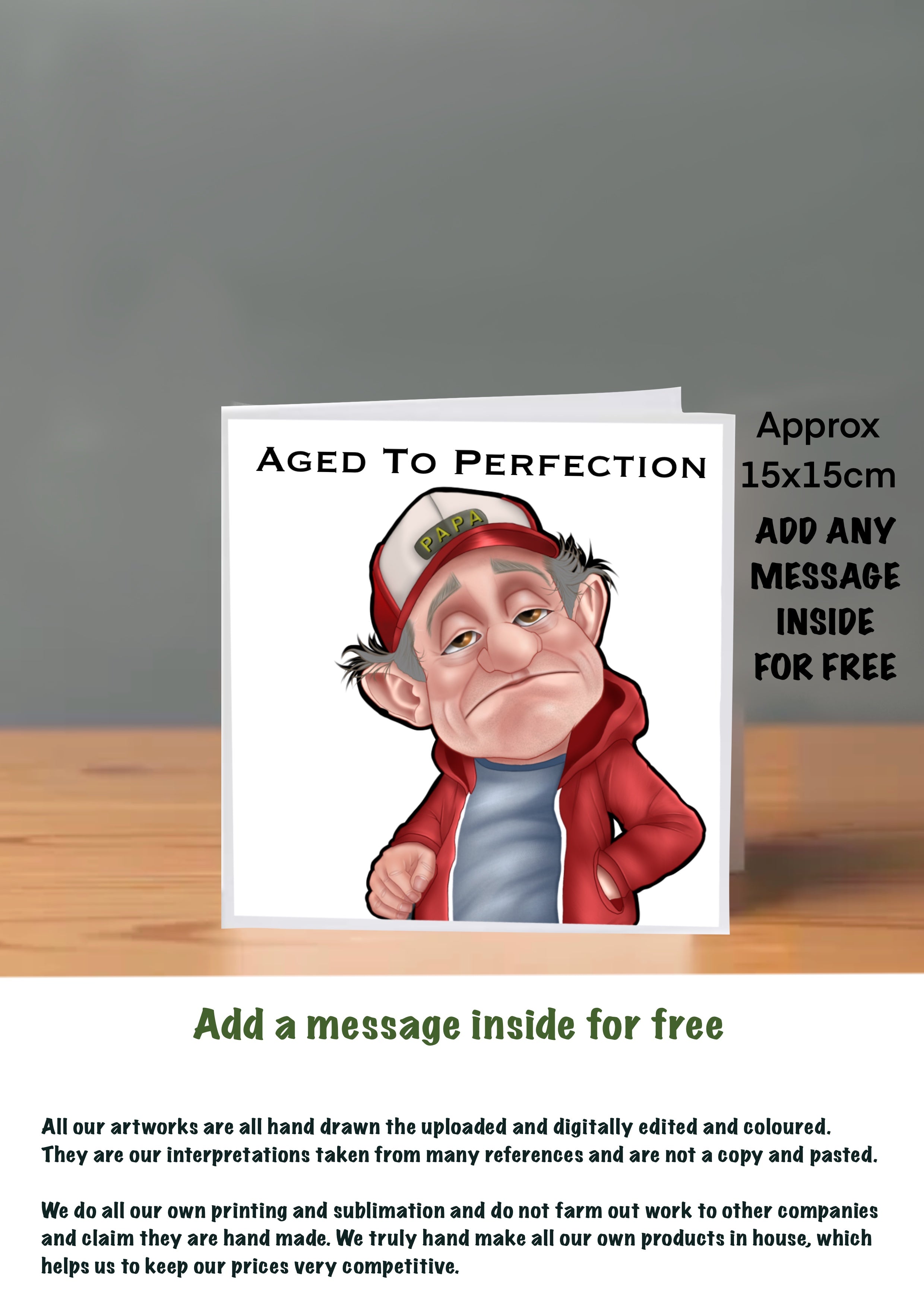 Old People Cards  Happy Birthday perfection (Copy)