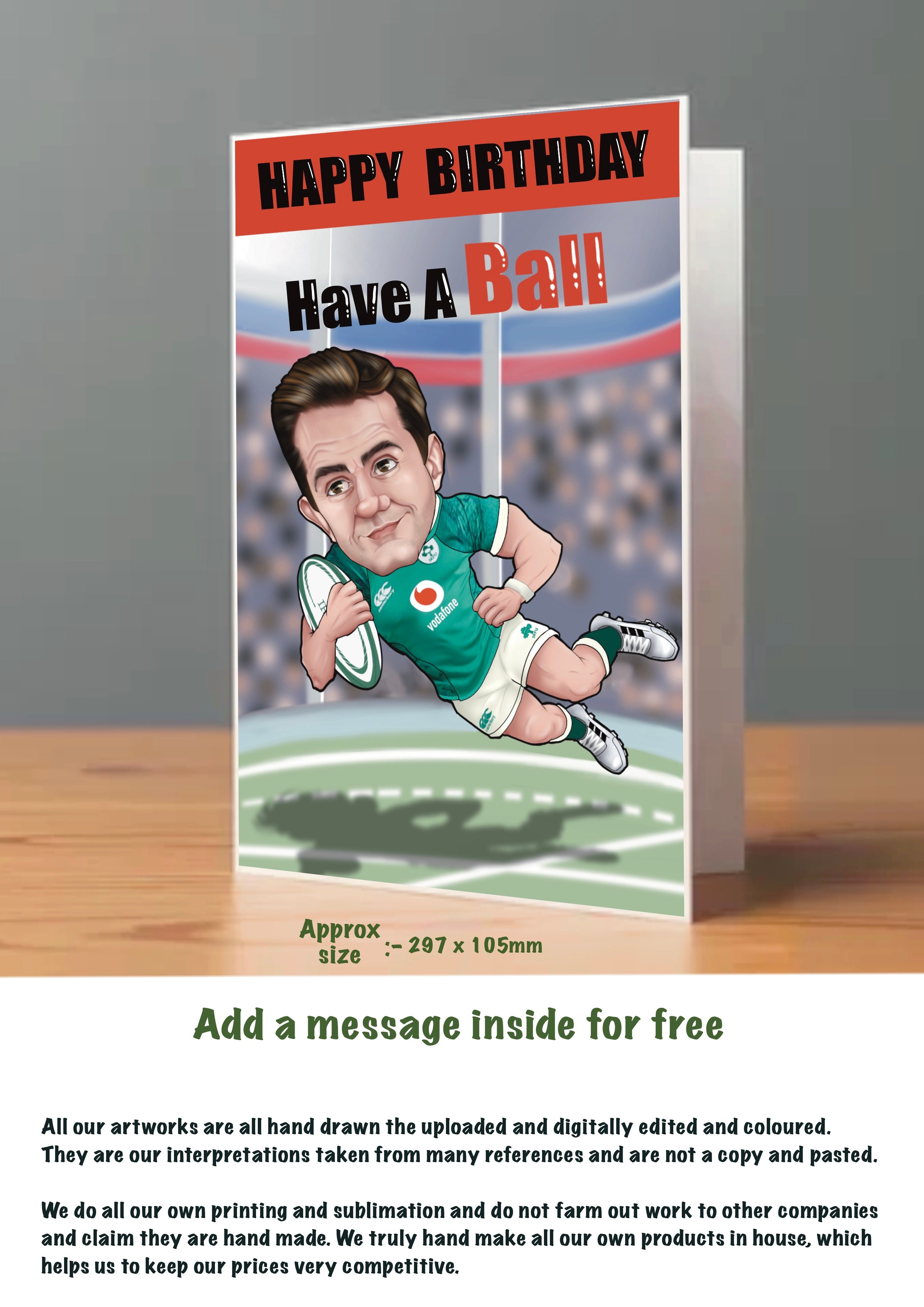 Large Rugby Cards Ireland