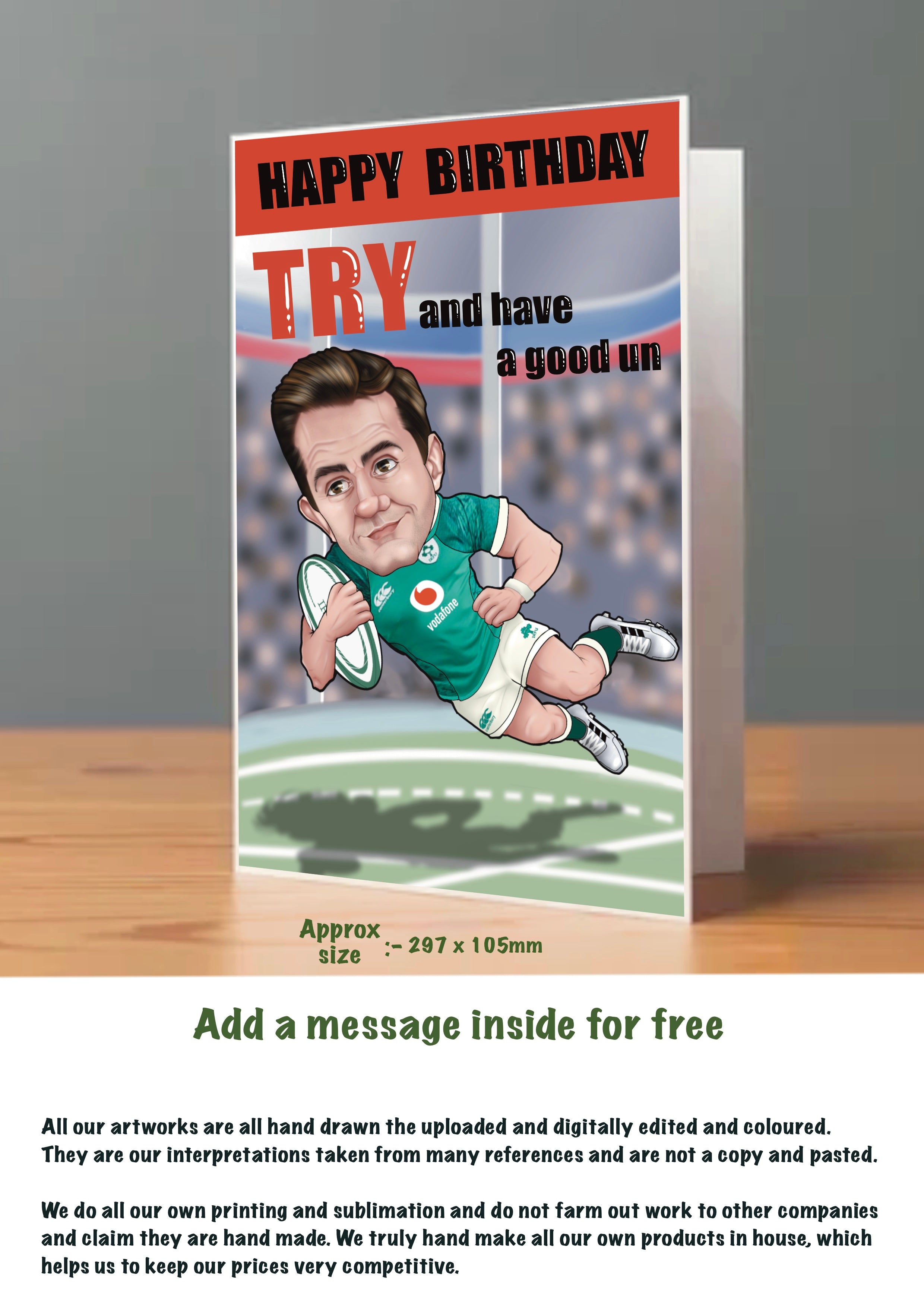 Large Rugby Cards Ireland