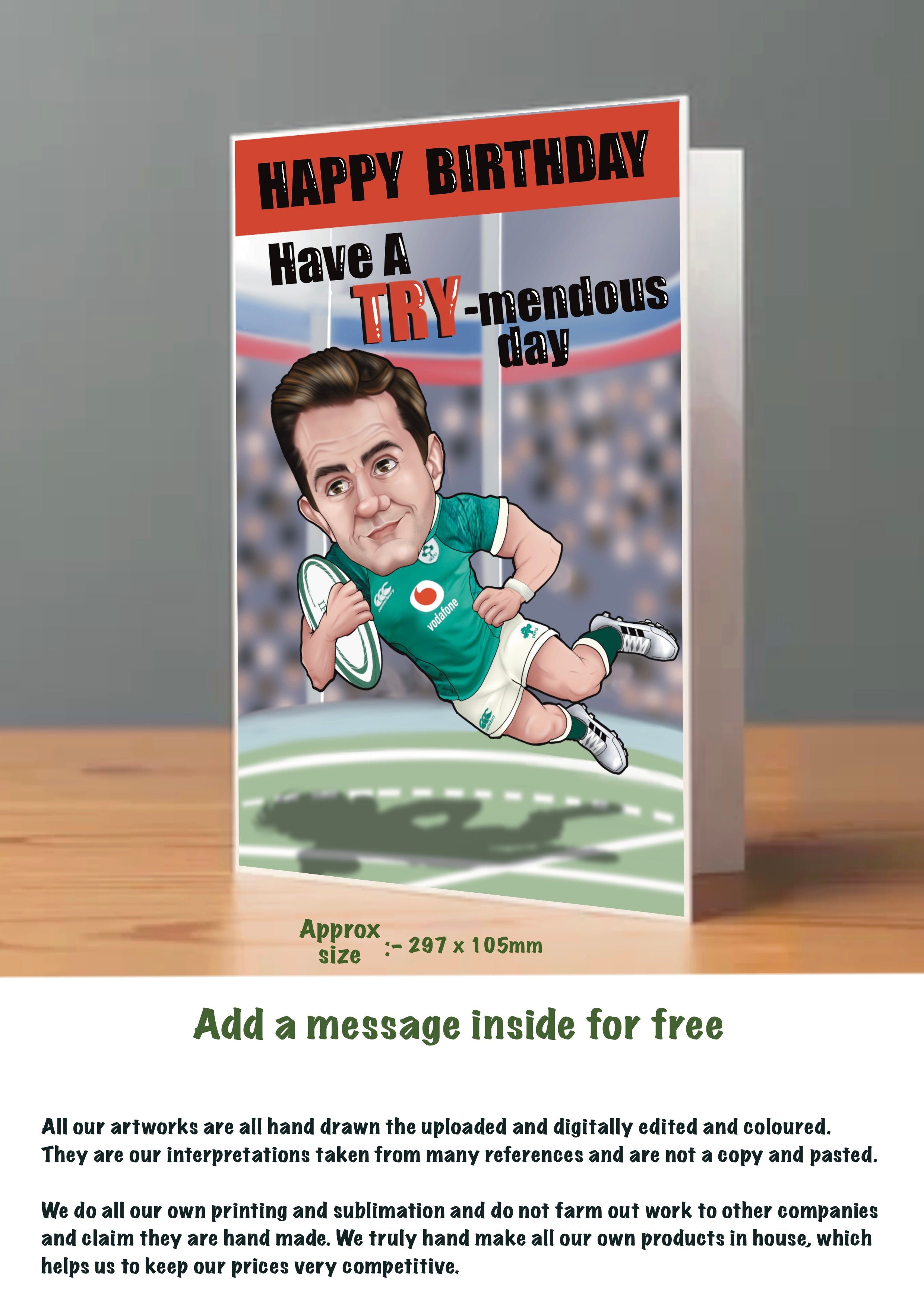 Large Rugby Cards Ireland