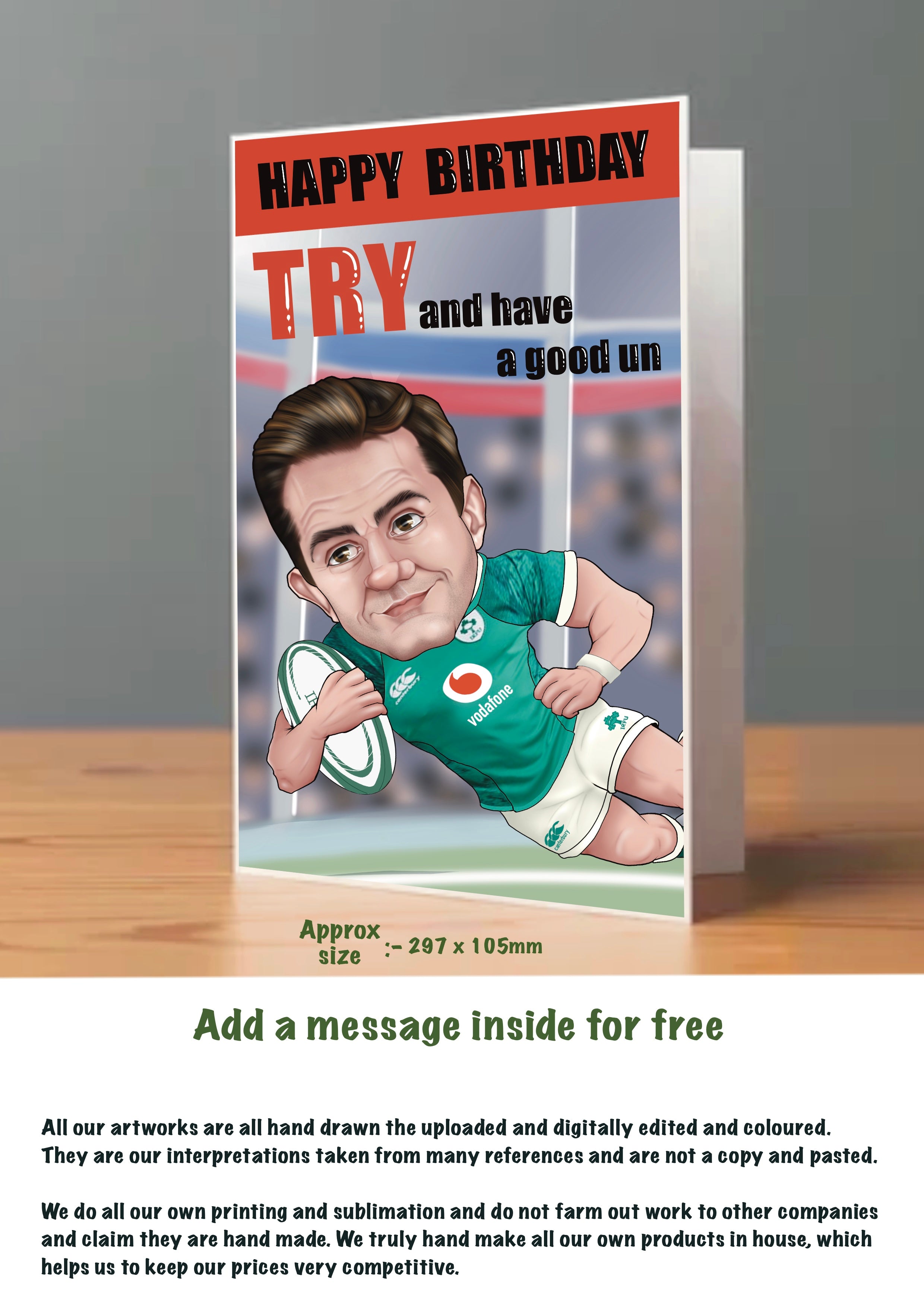 Large Rugby Cards Ireland