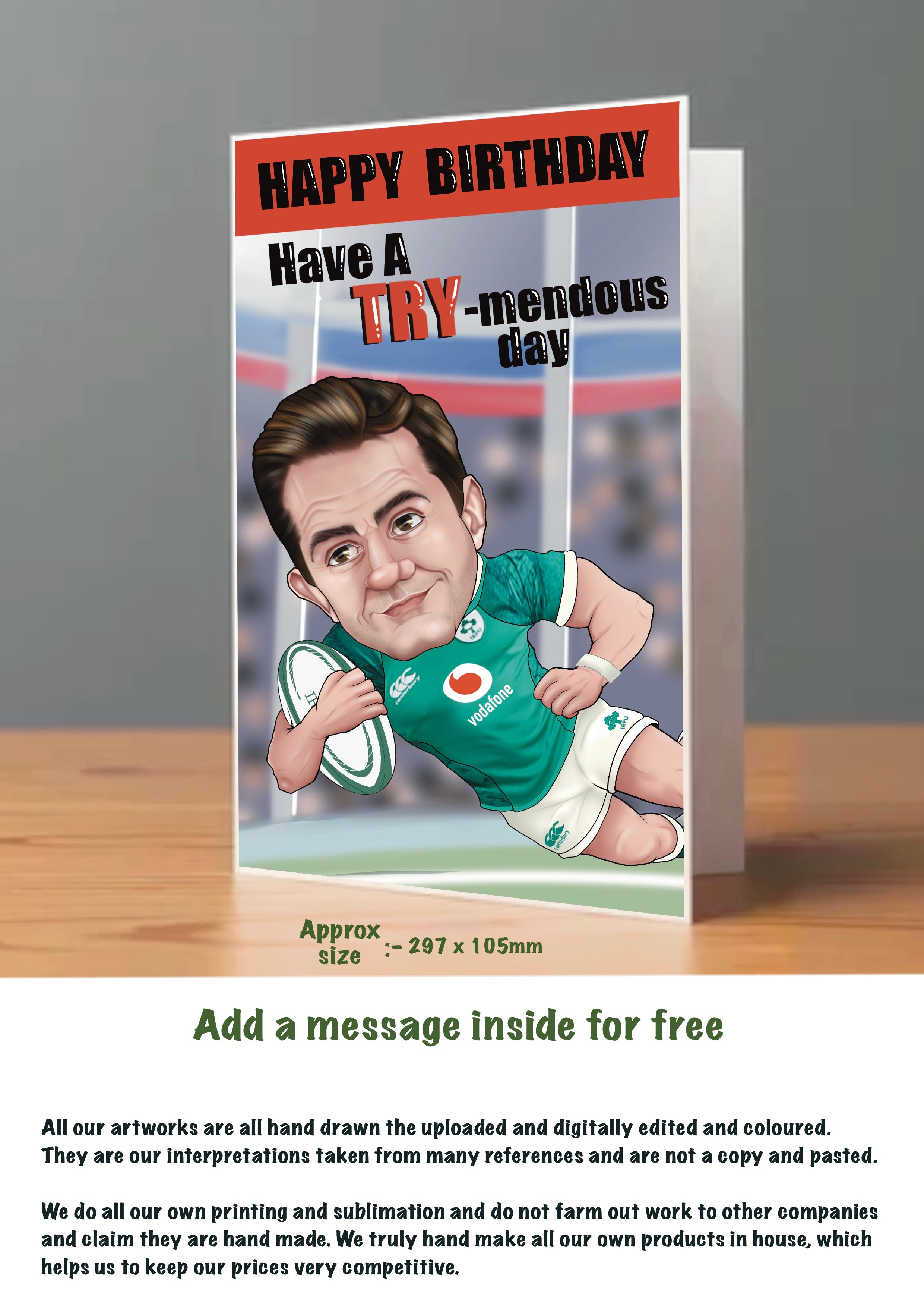 Large Rugby Cards Ireland