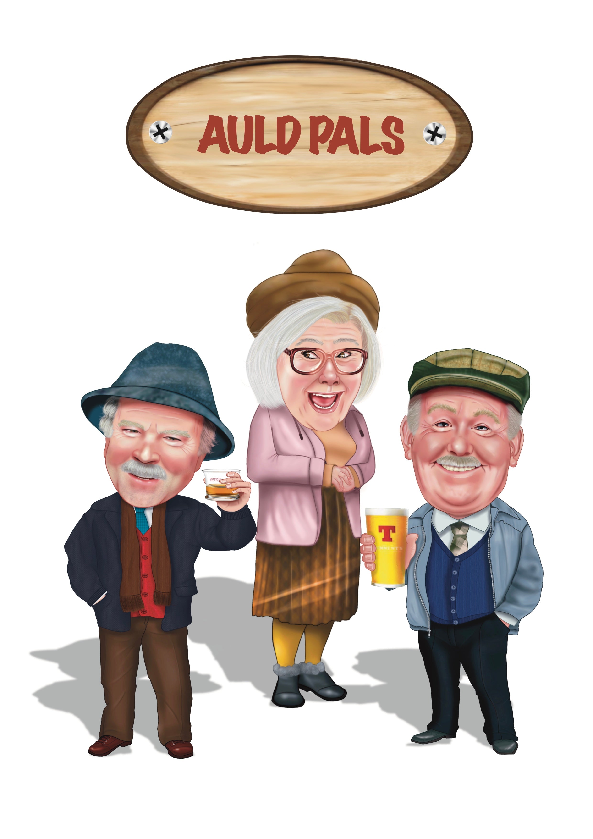 Still Game A4 Prints Isa Jack and Victor auld pals