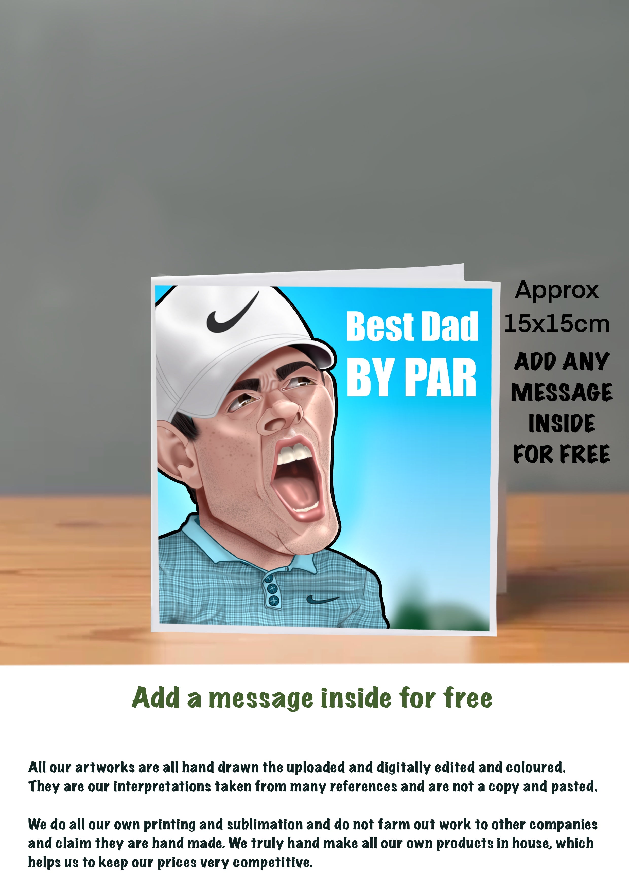Golf Fathers Day Cards best dad by par