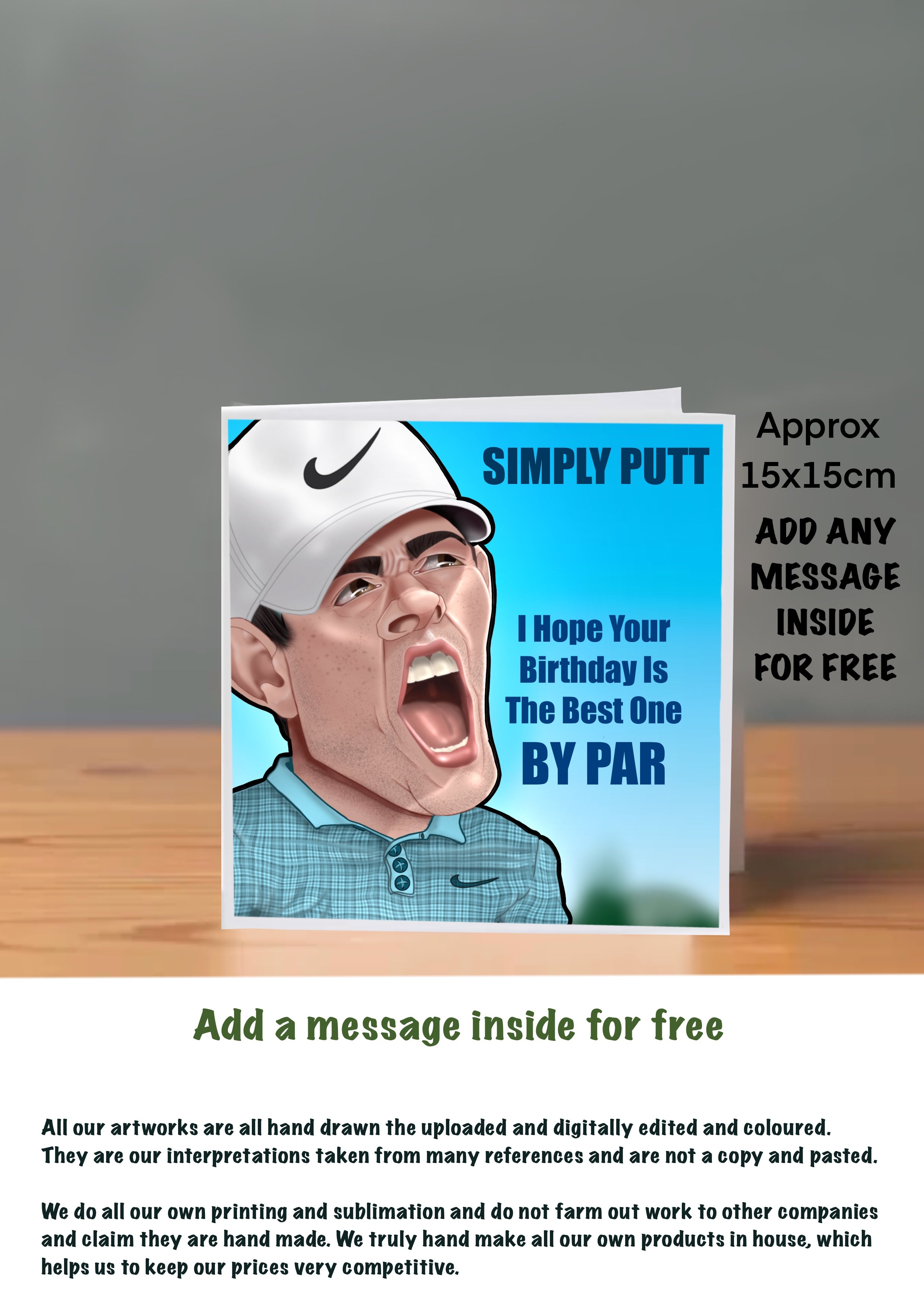 Golf Birthday Cards Rory McIlroy