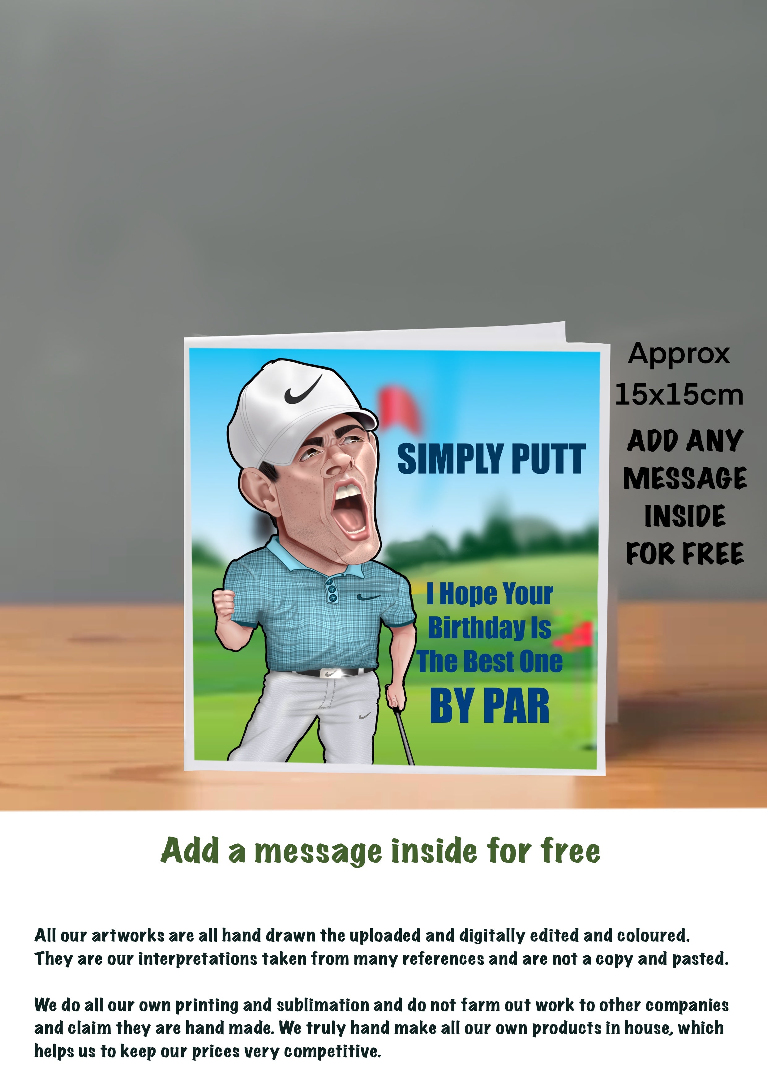 Golf Birthday Cards Rory McIlroy