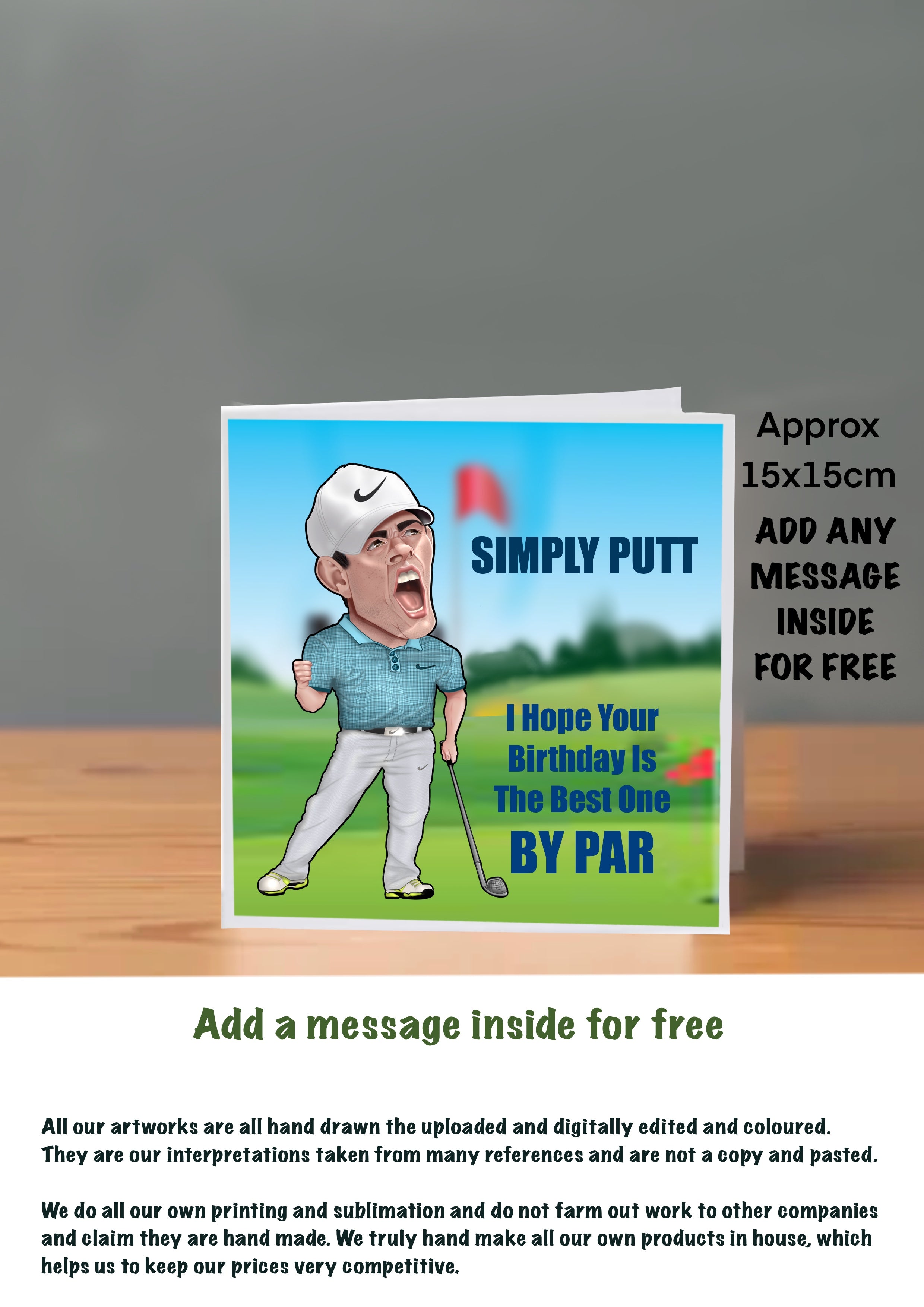 Golf Birthday Cards Rory McIlroy