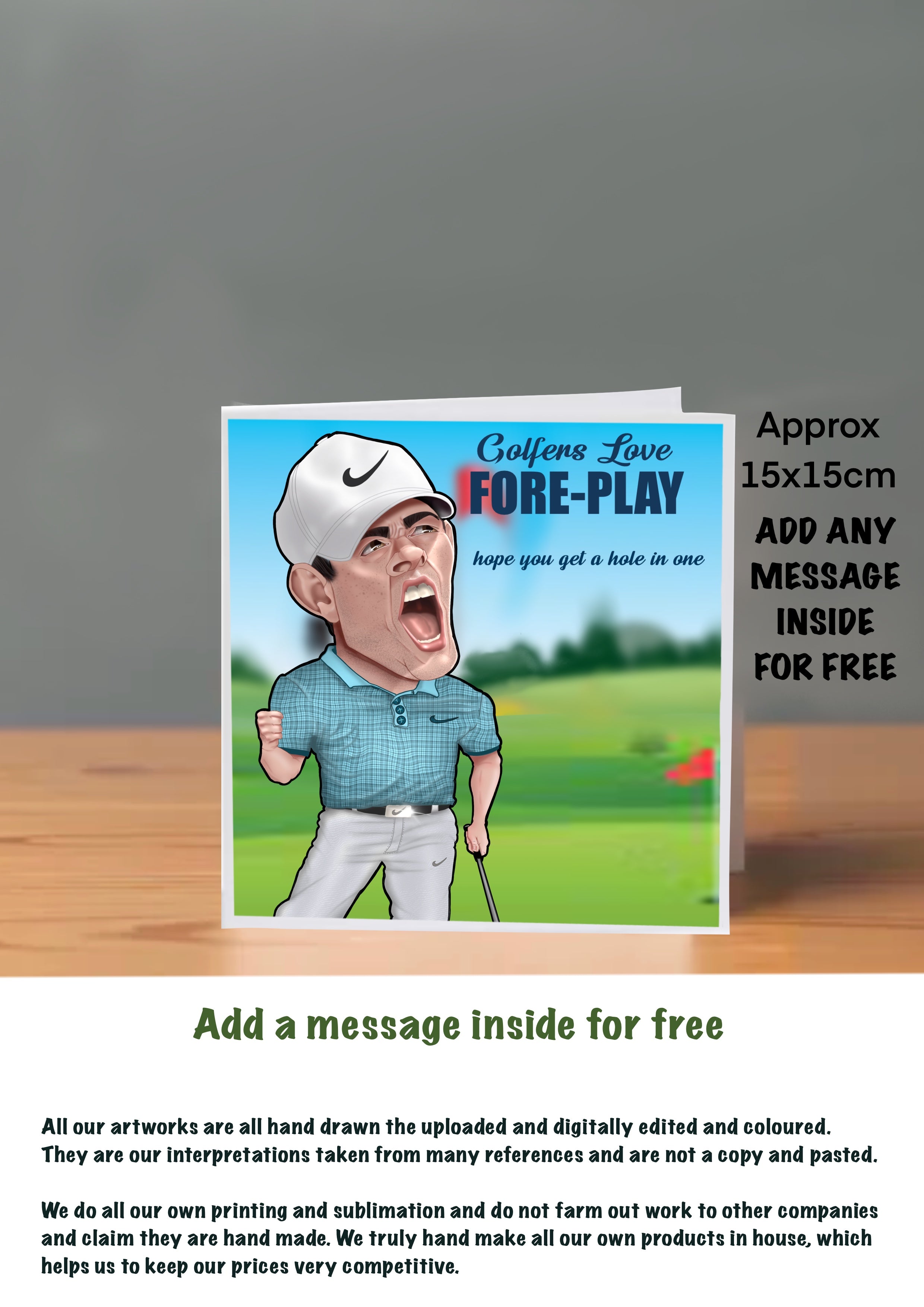 Golf Birthday Cards Rory McIlroy