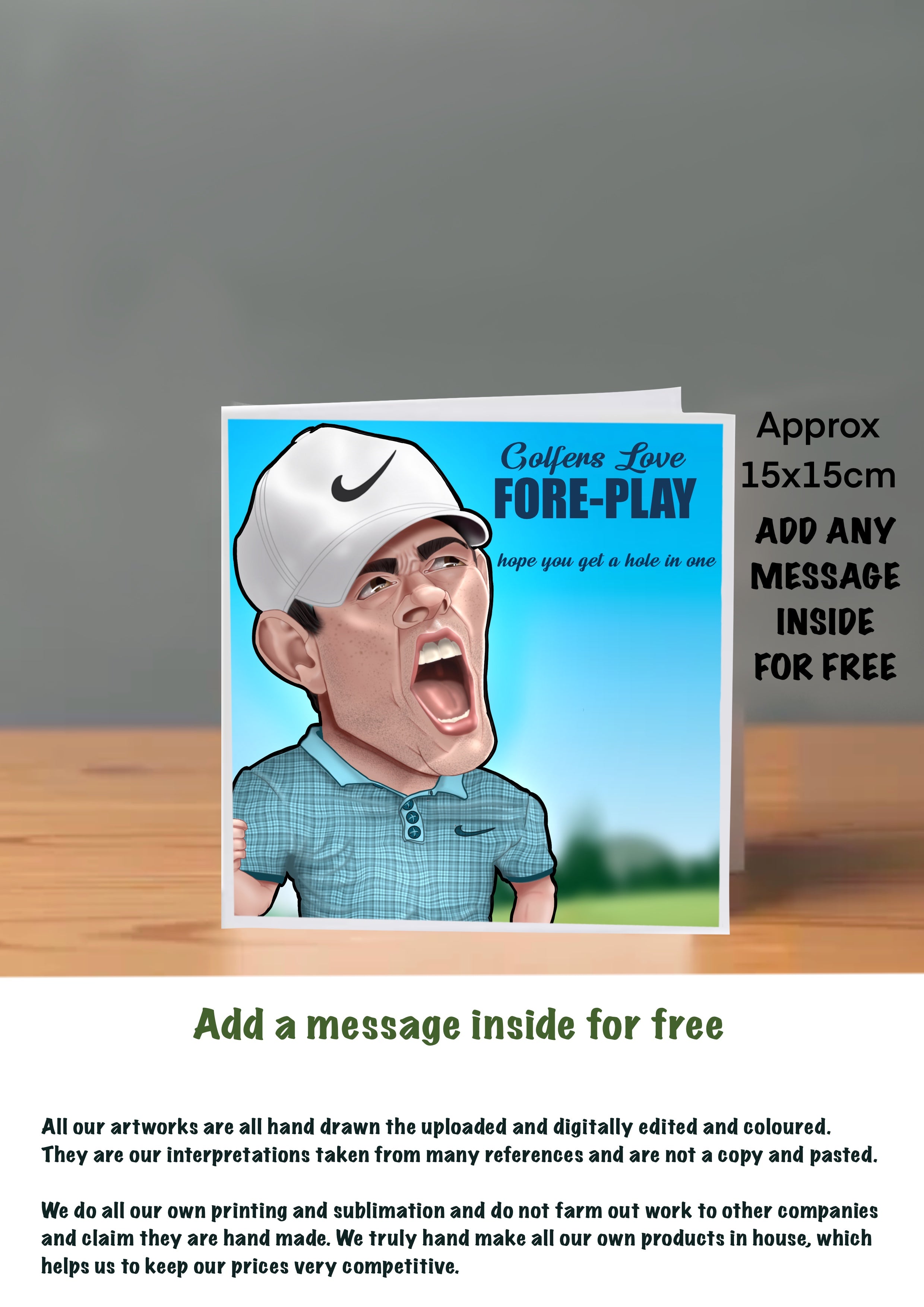 Golf Birthday Cards Rory McIlroy