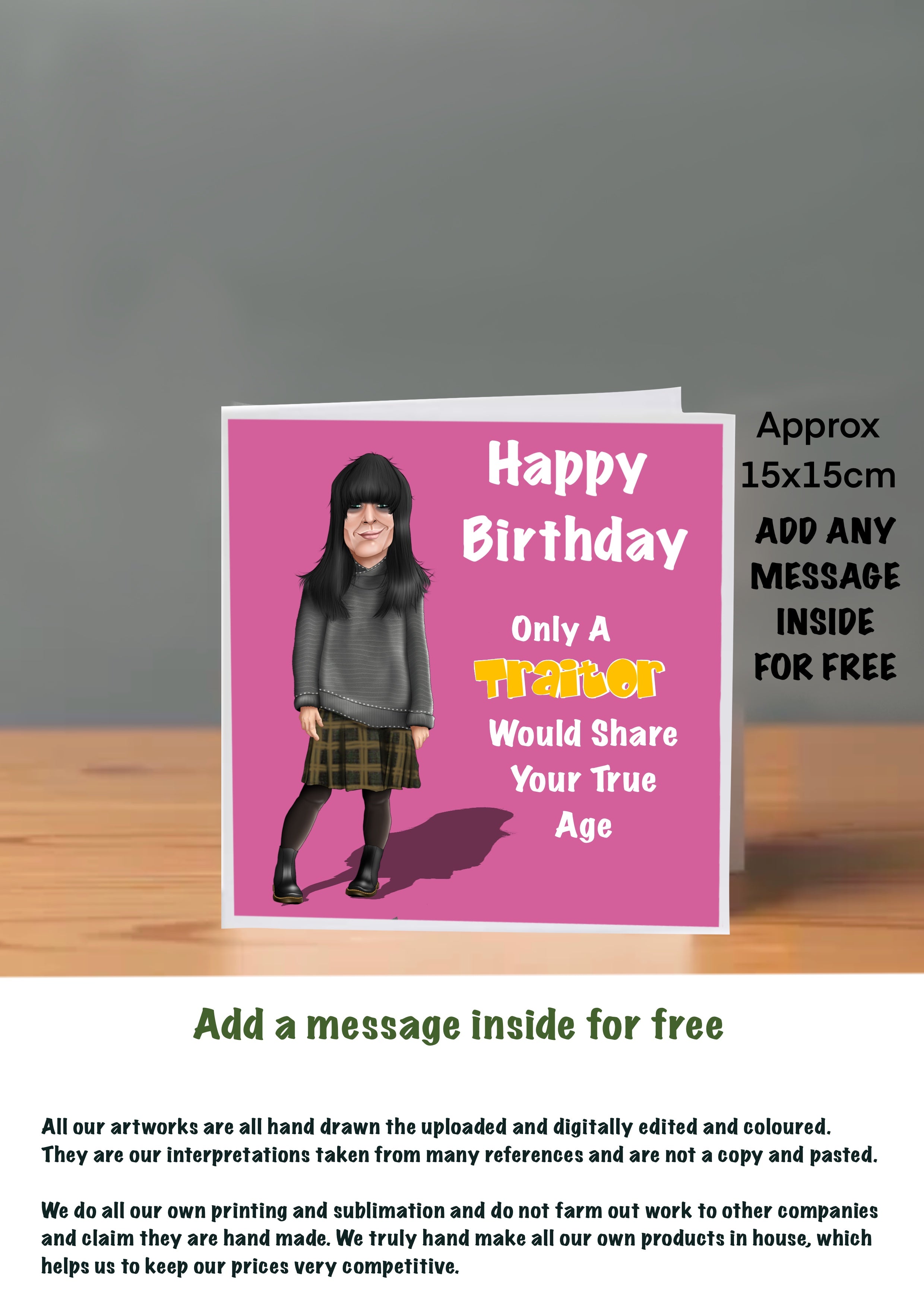 The Traitors Birthday Cards Claudia Winkleman