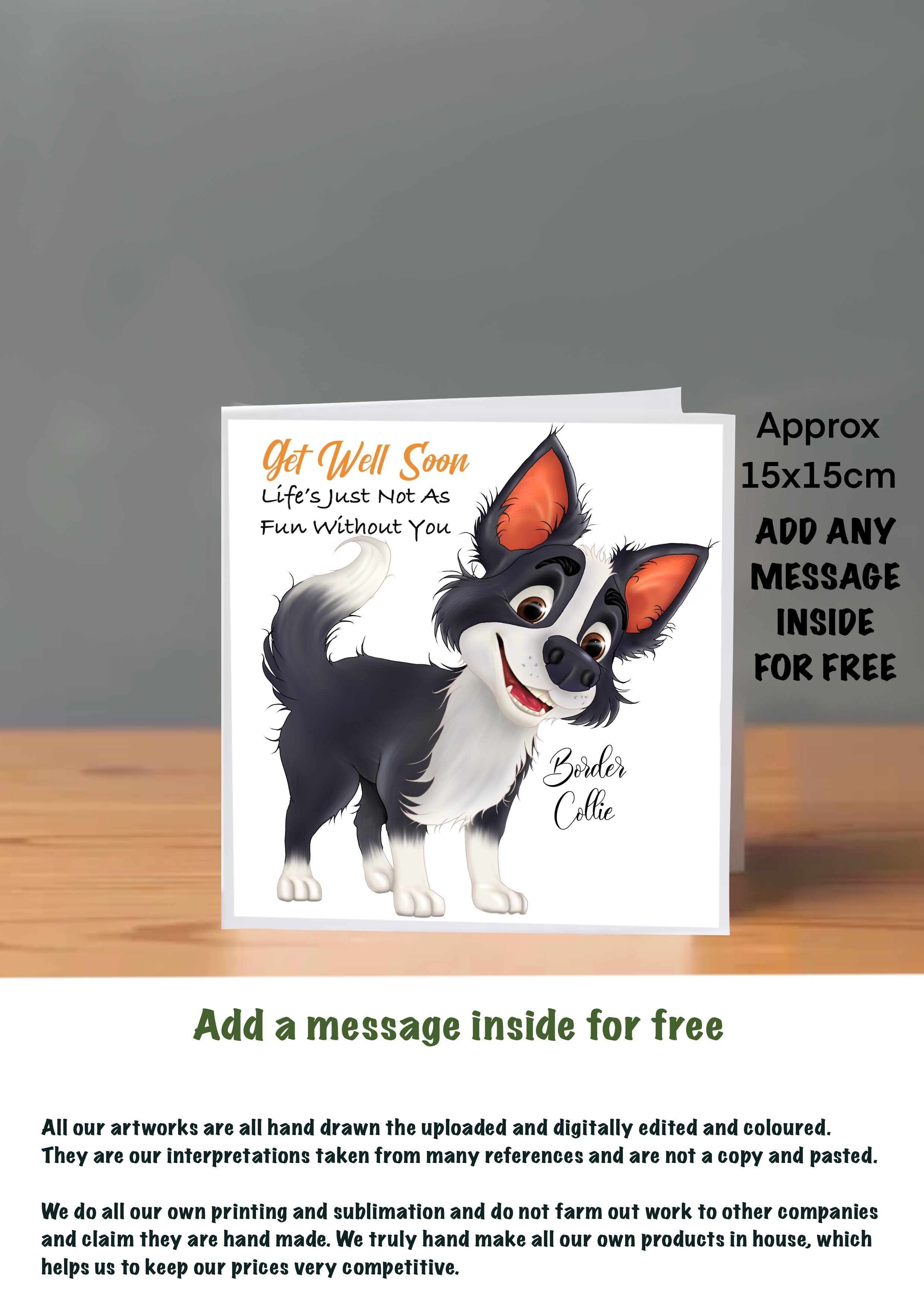 Dog Get Well Soon Cards Collie