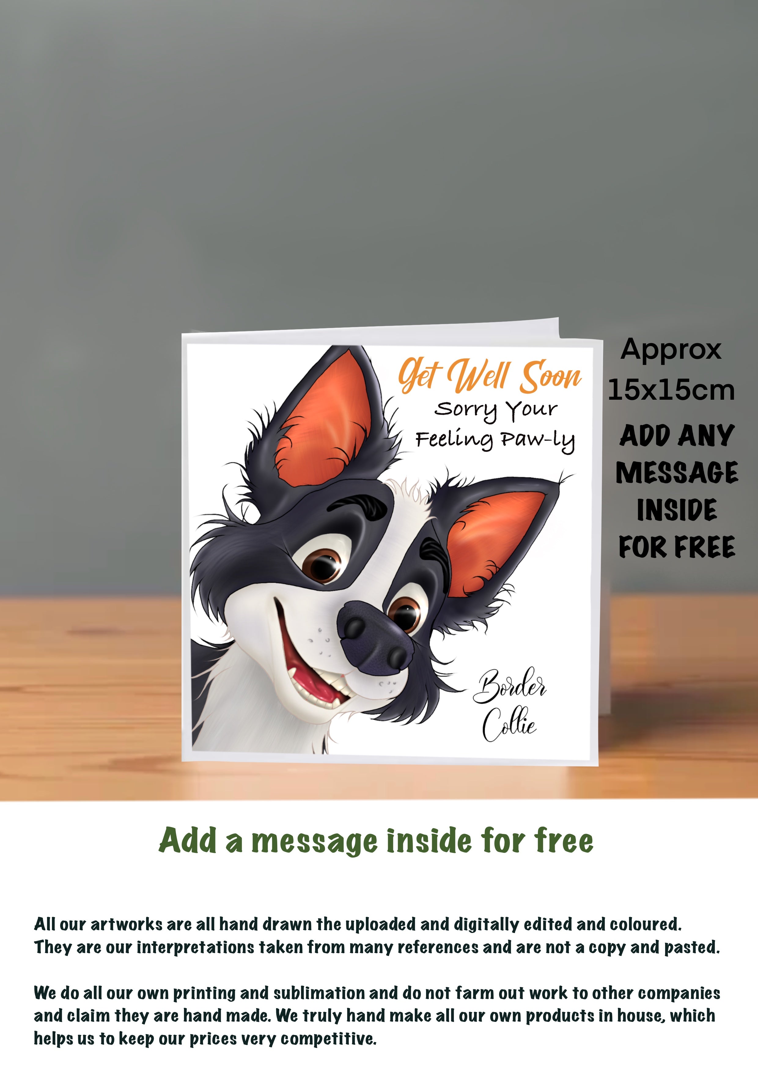 Dog Get Well Soon Cards Collie