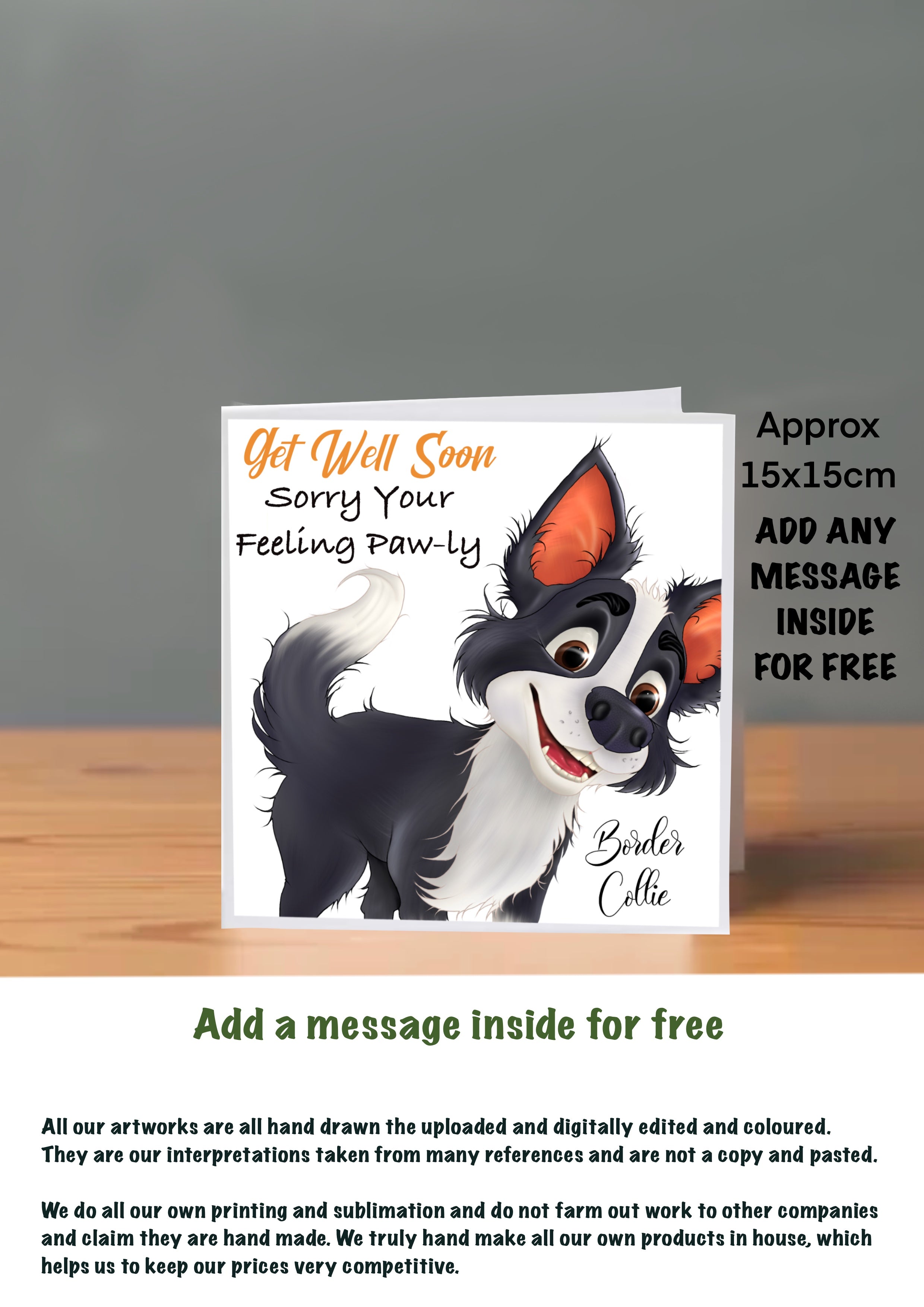 Dog Get Well Soon Cards Collie
