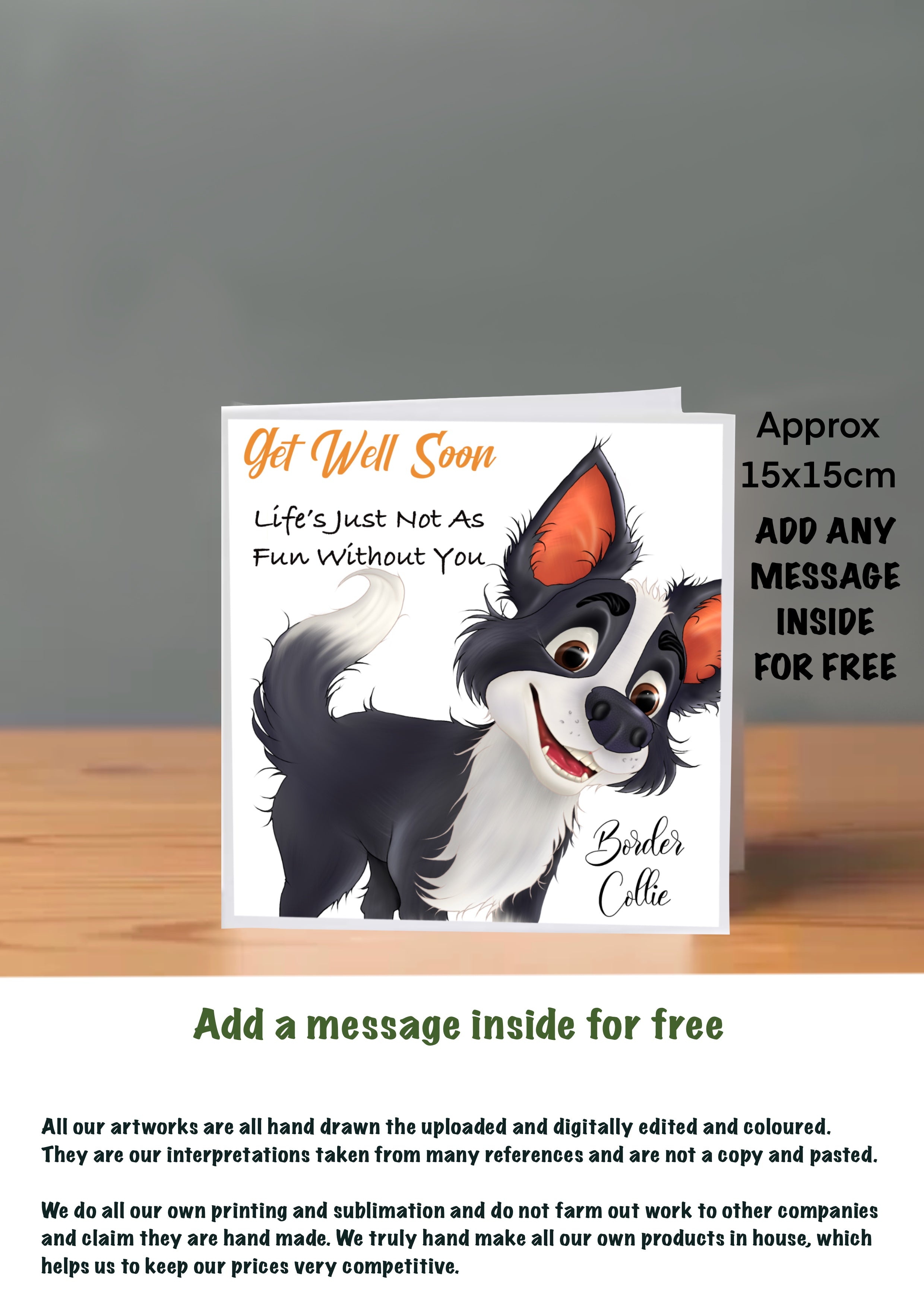 Dog Get Well Soon Cards Collie