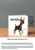 Dog Cards 15x15 Birthday Cards Doberman