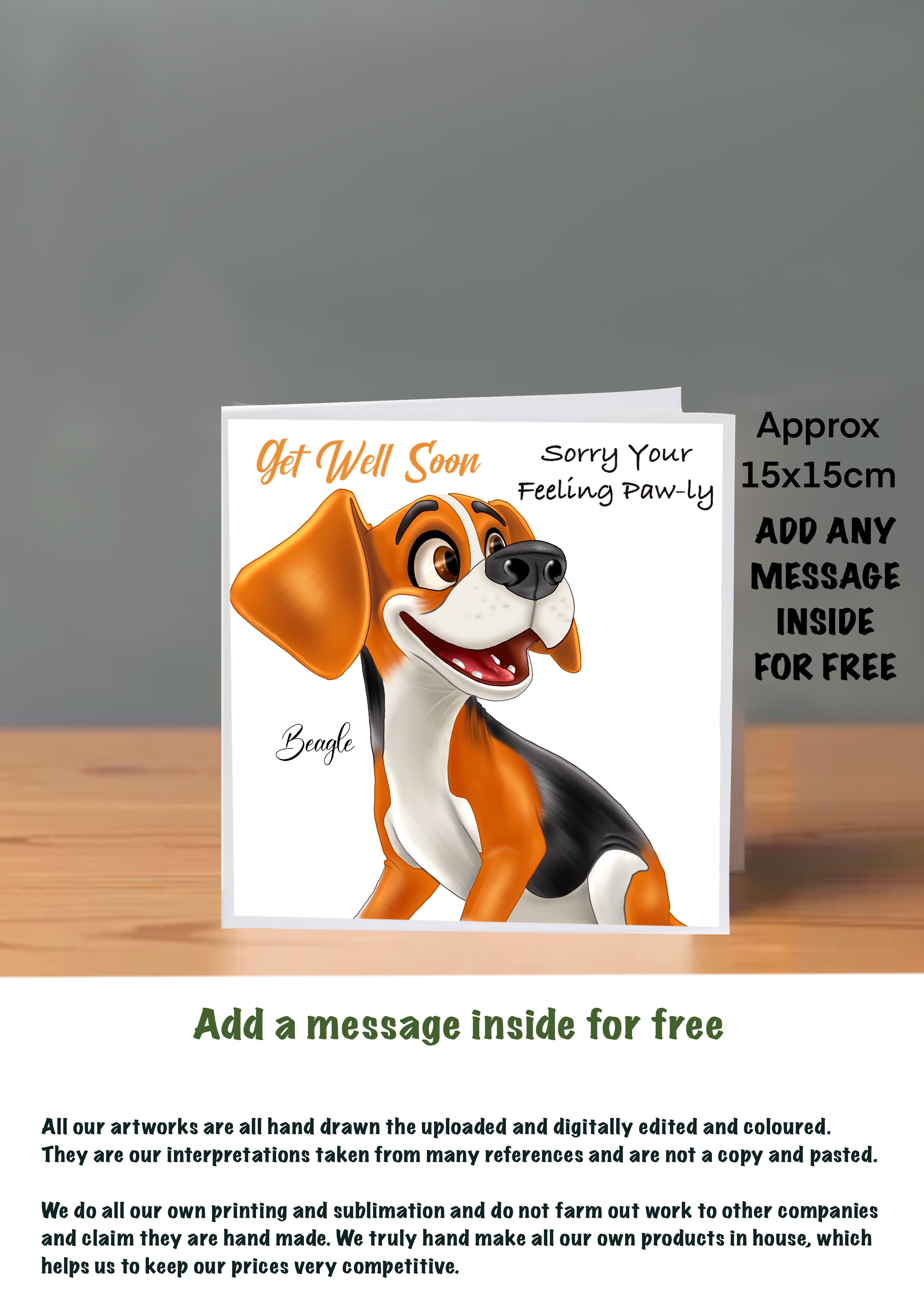 Dog Get Well Soon Cards Beagle
