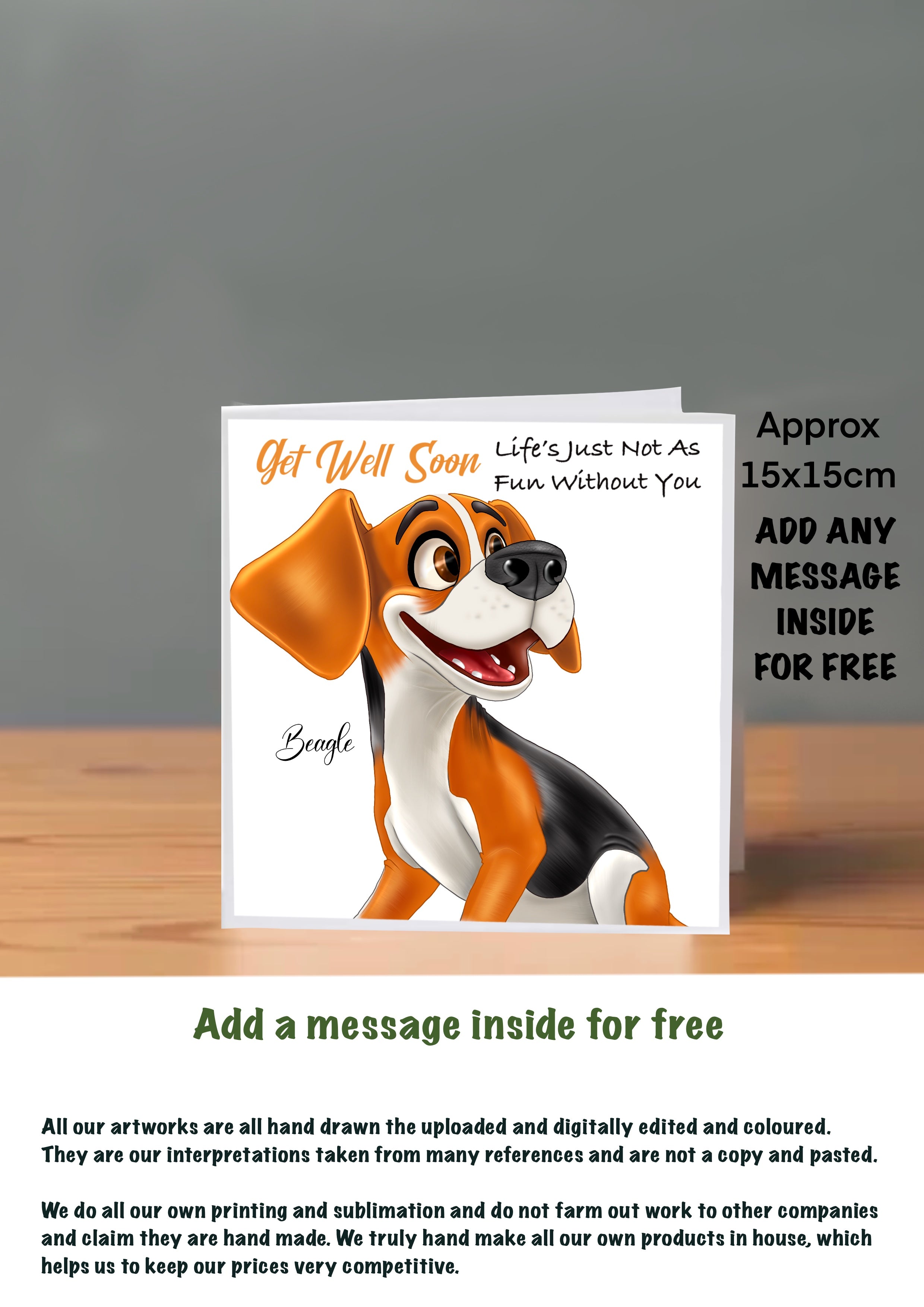 Dog Get Well Soon Cards Beagle