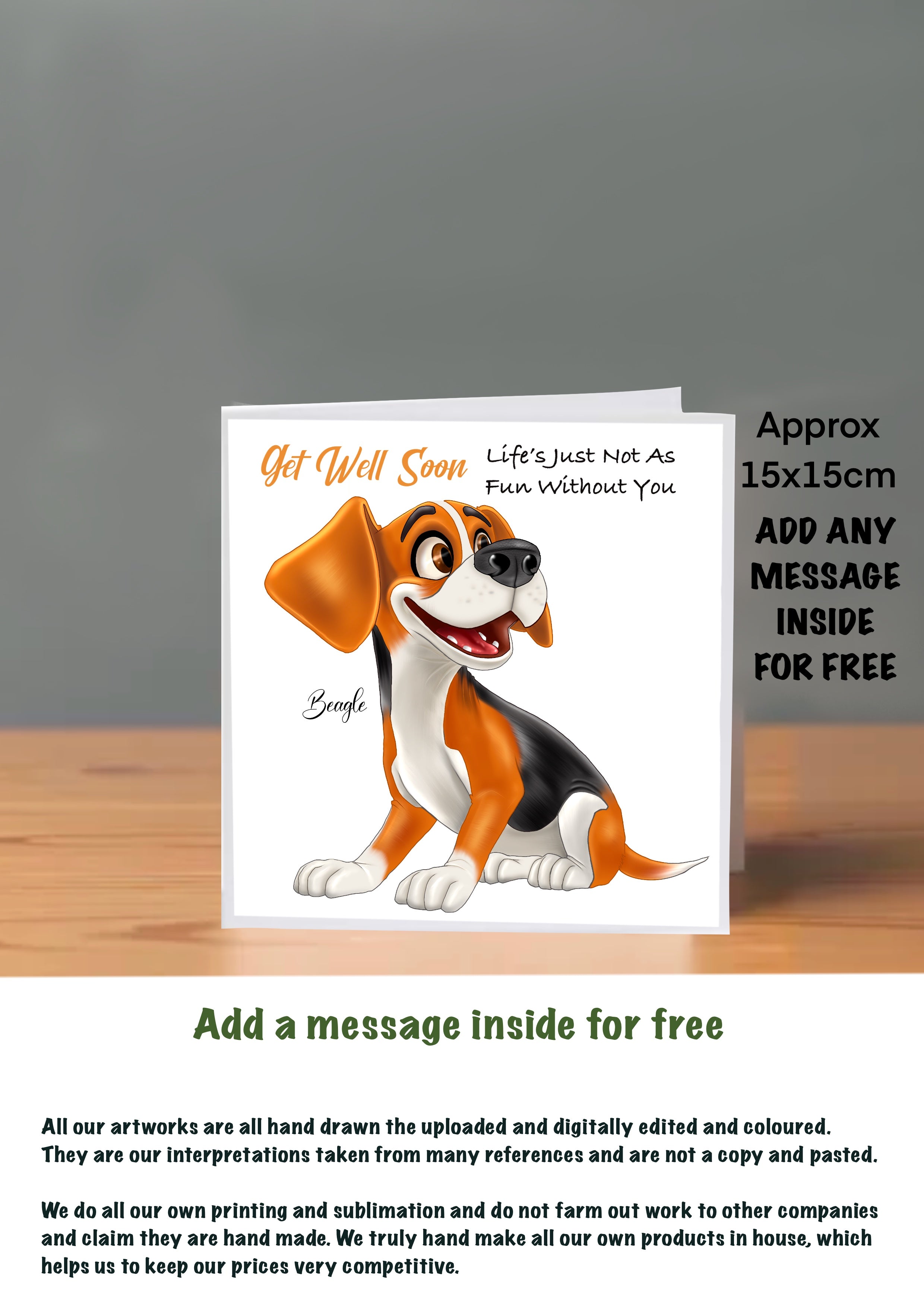 Dog Get Well Soon Cards Beagle