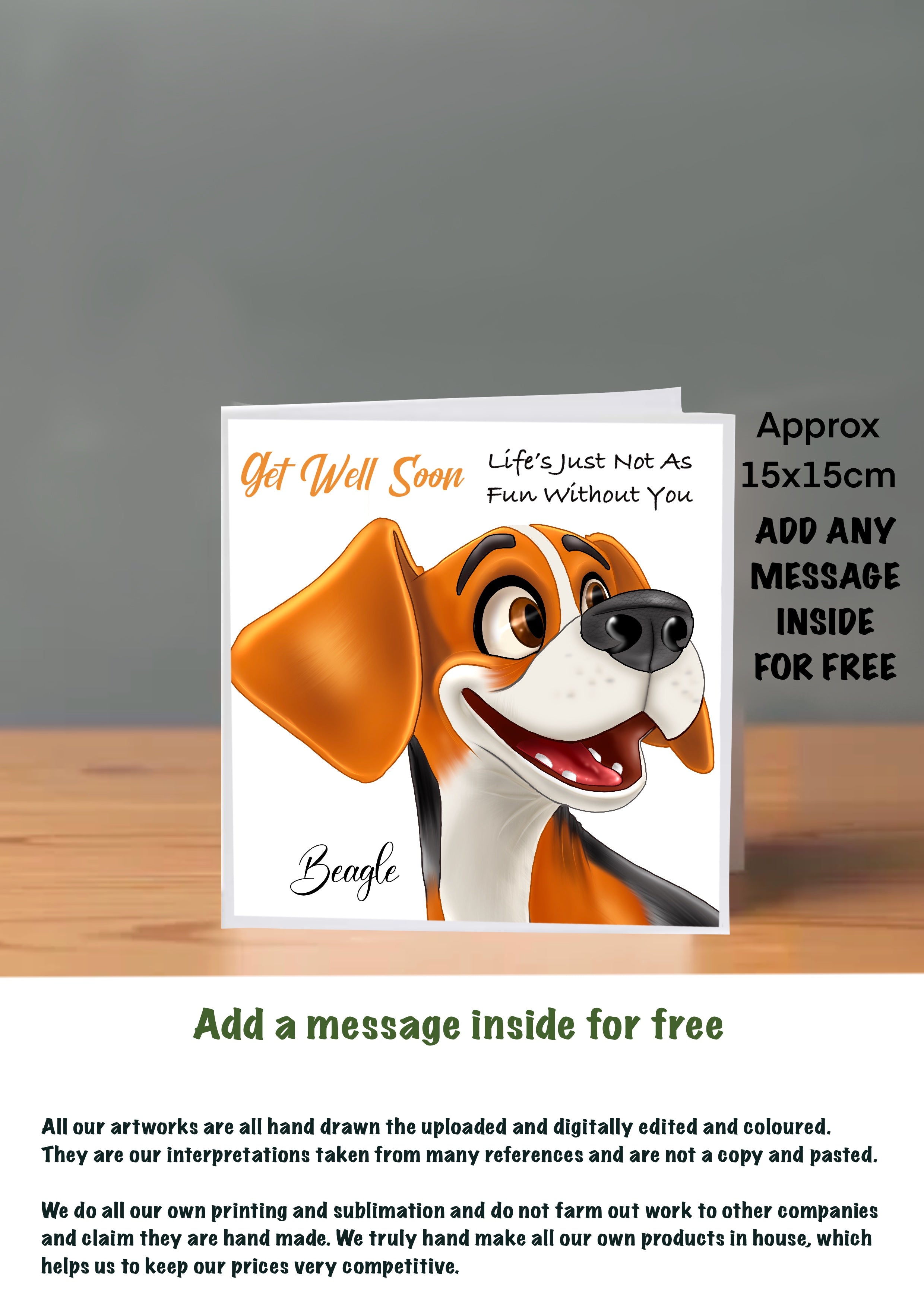 Dog Get Well Soon Cards Beagle