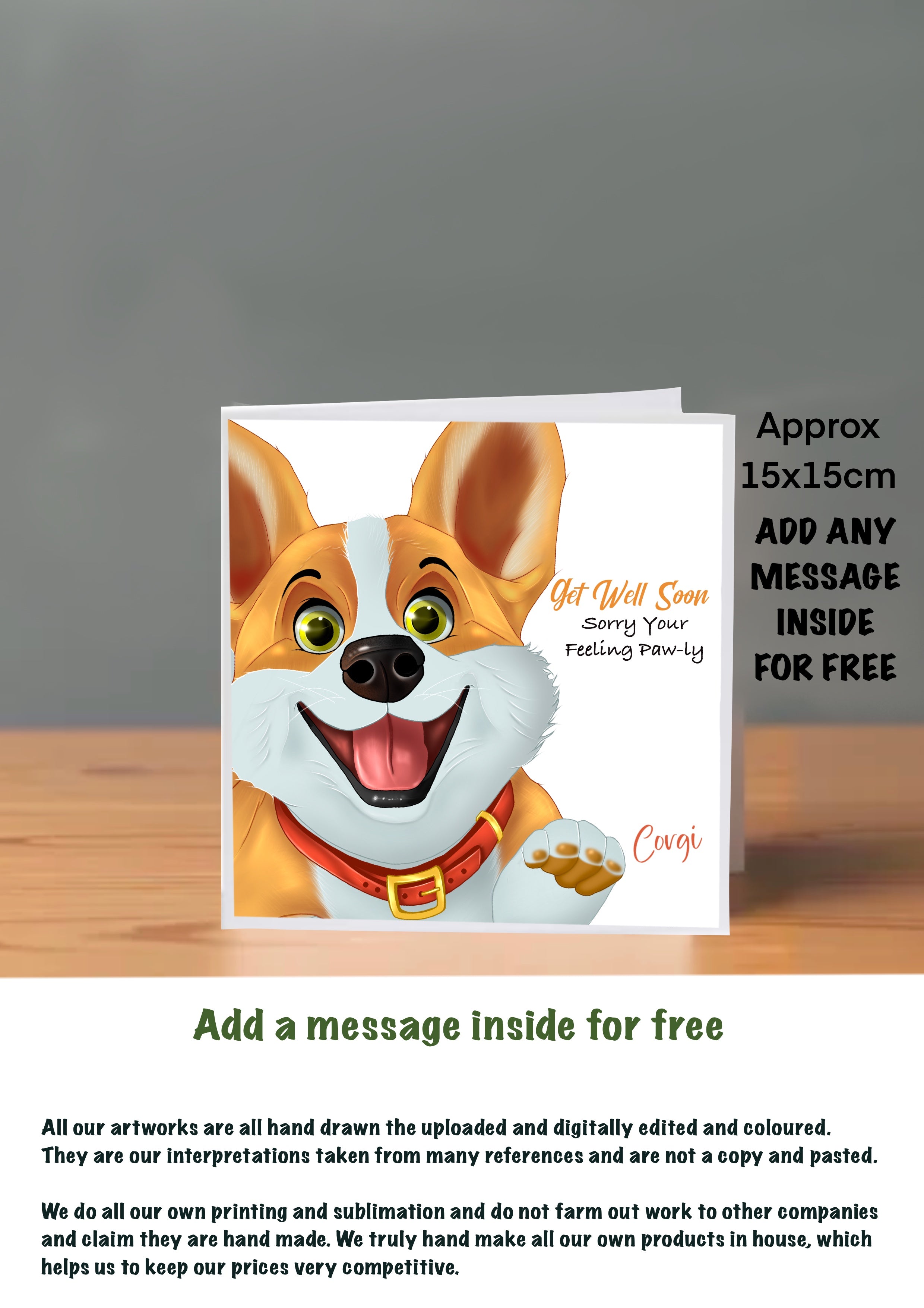 Dog Get Well Soon Cards Irish Corgi