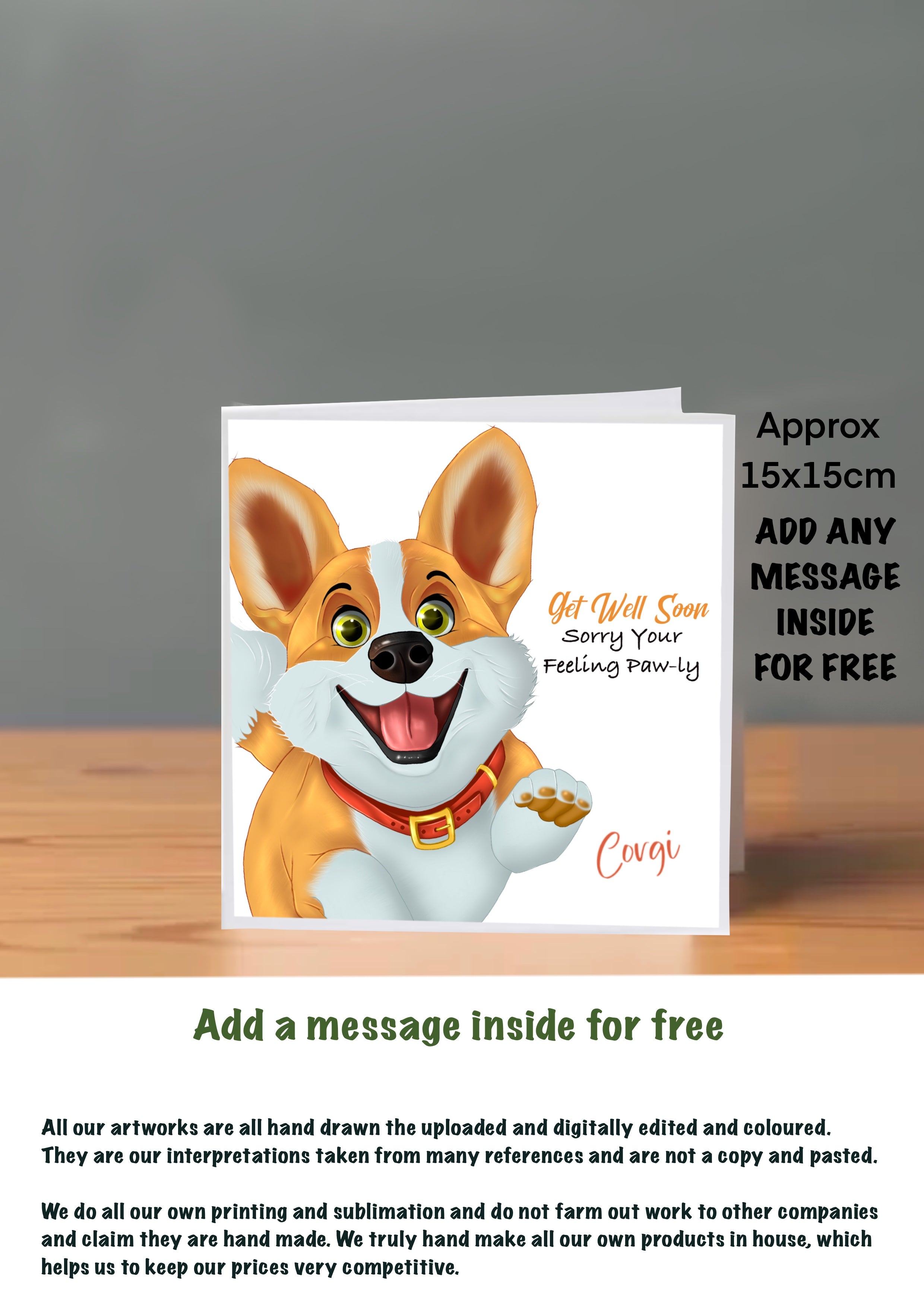 Dog Get Well Soon Cards Irish Corgi
