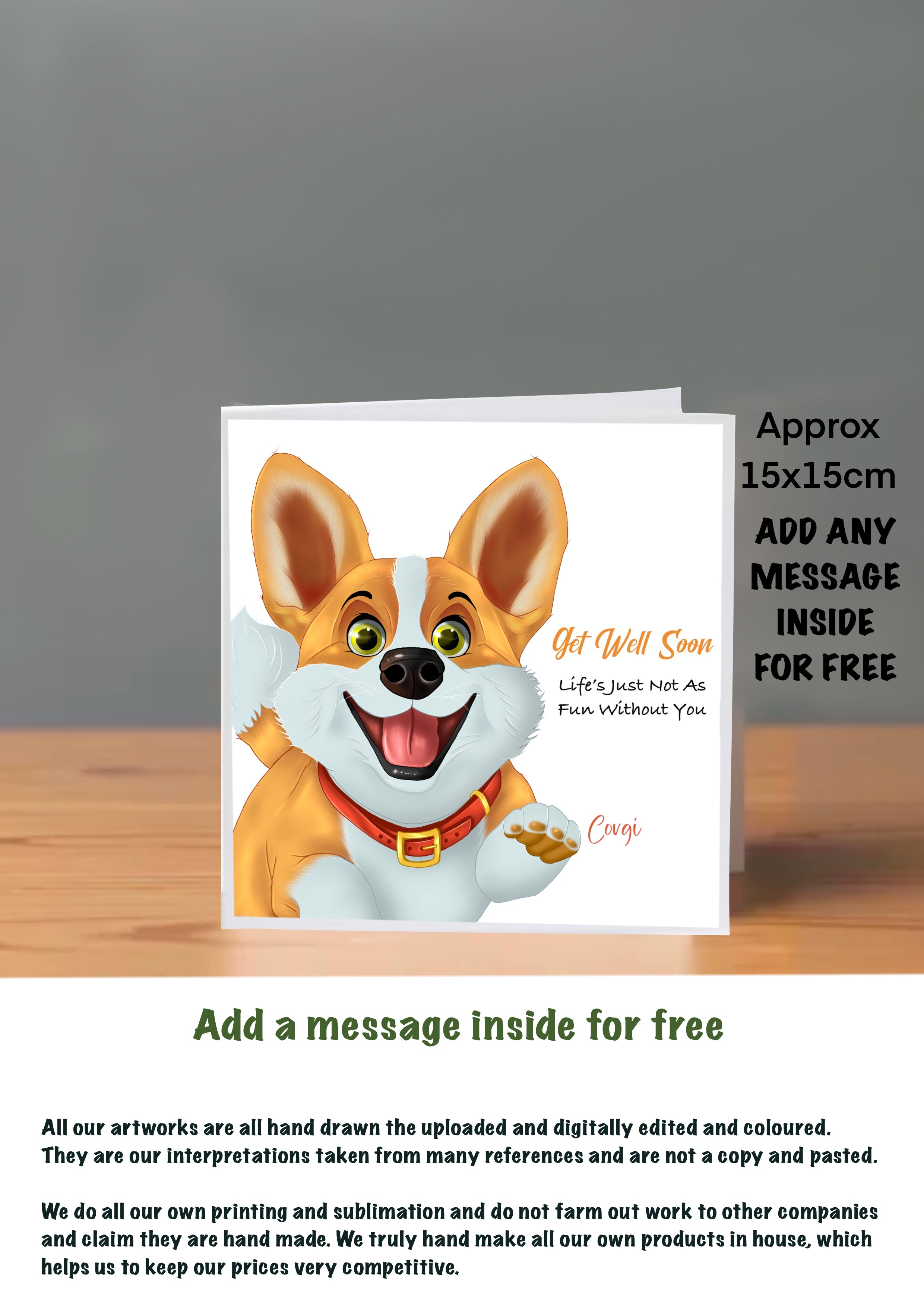 Dog Get Well Soon Cards Irish Corgi