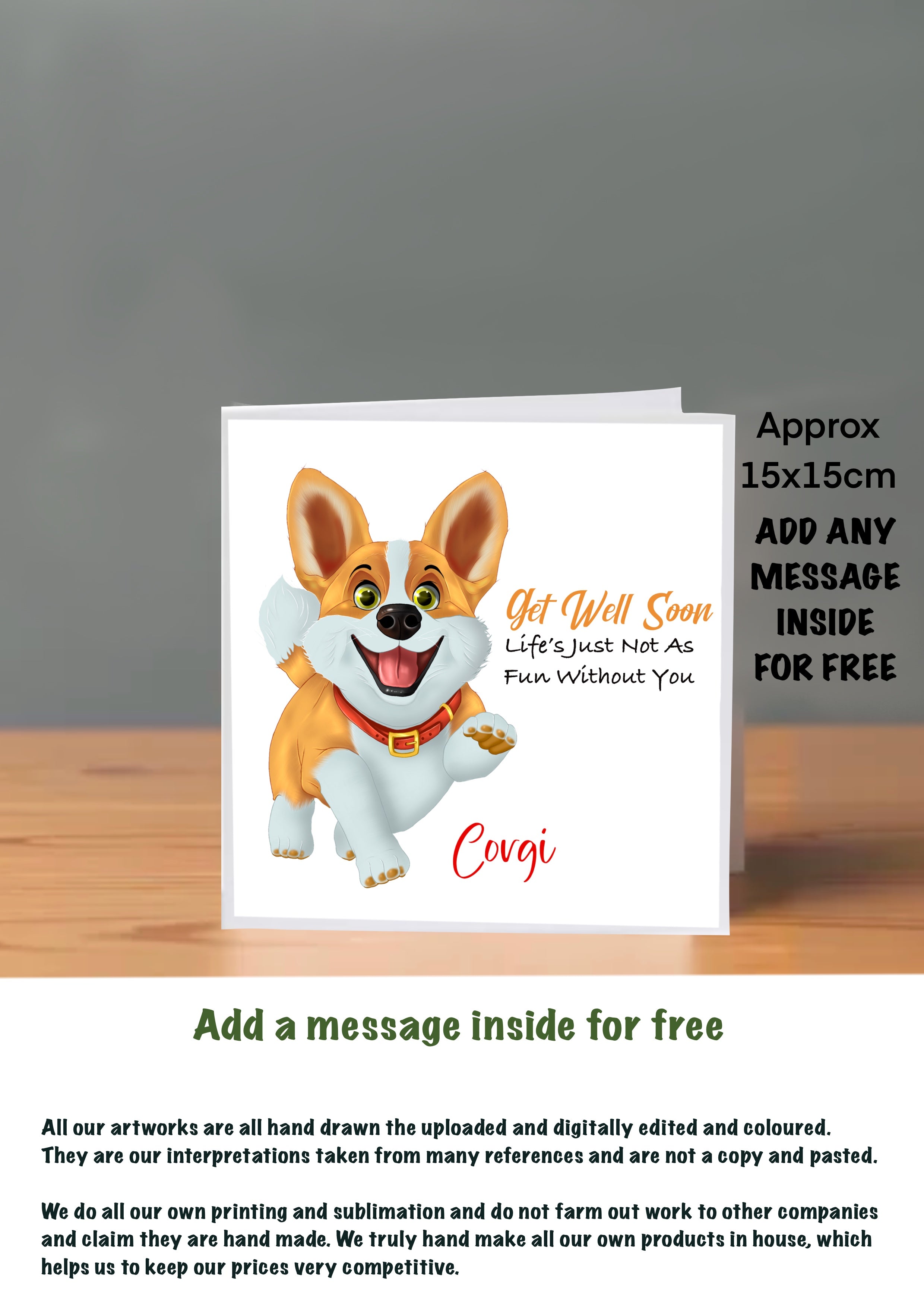 Dog Get Well Soon Cards Irish Corgi