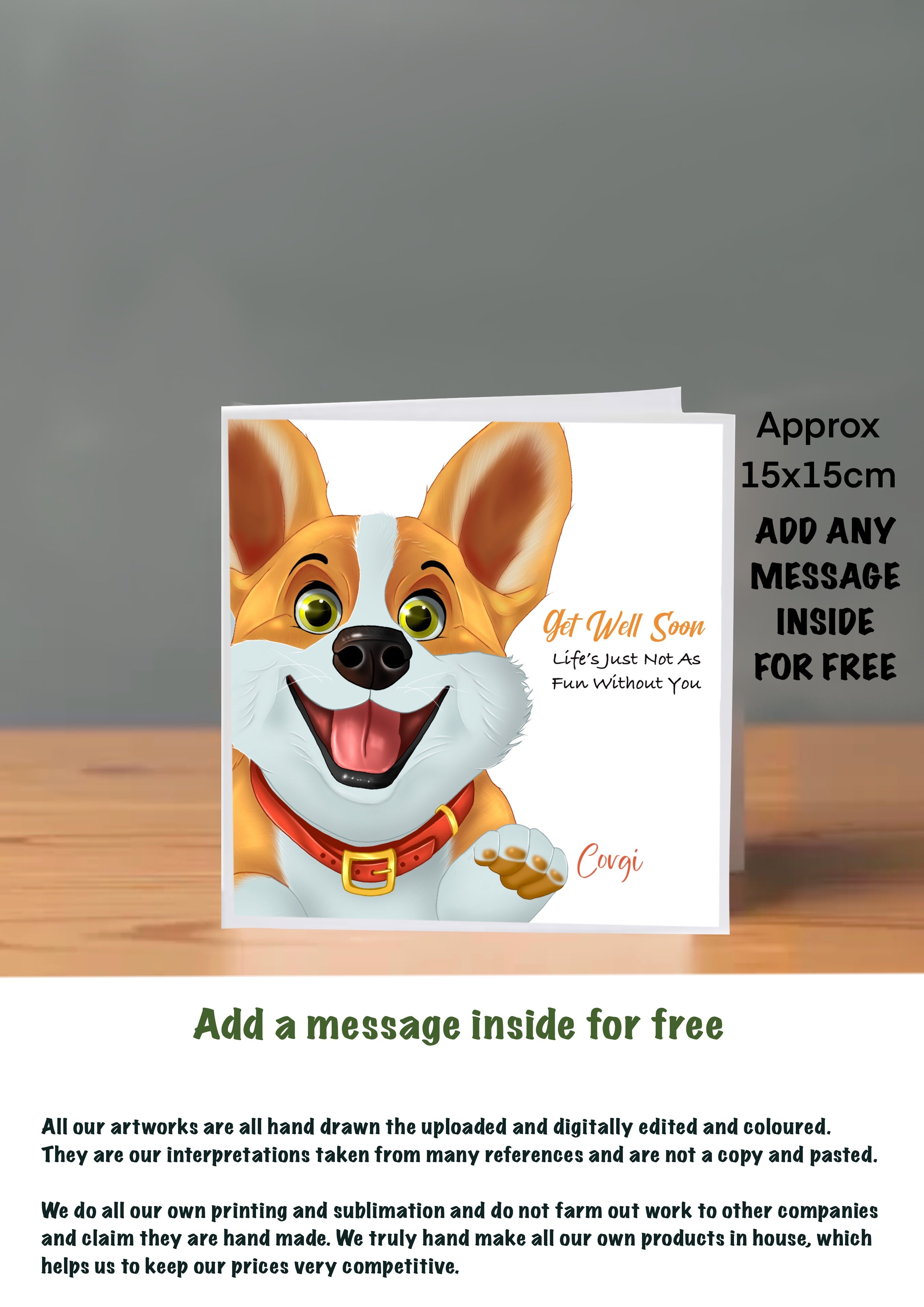 Dog Get Well Soon Cards Irish Corgi