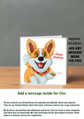 Dog Cards 15x15 Birthday Cards Corgi