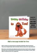Dog Cards 15x15 Birthday Cards Irish Red Setter