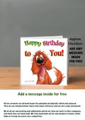 Dog Cards 15x15 Birthday Cards Irish Red Setter