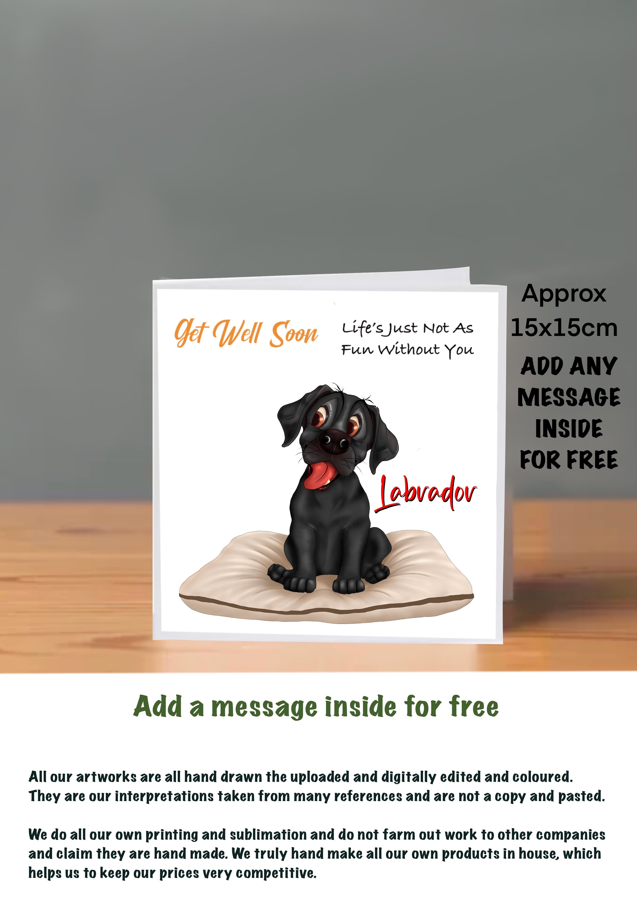 Dog Get Well Soon Cards Labrador