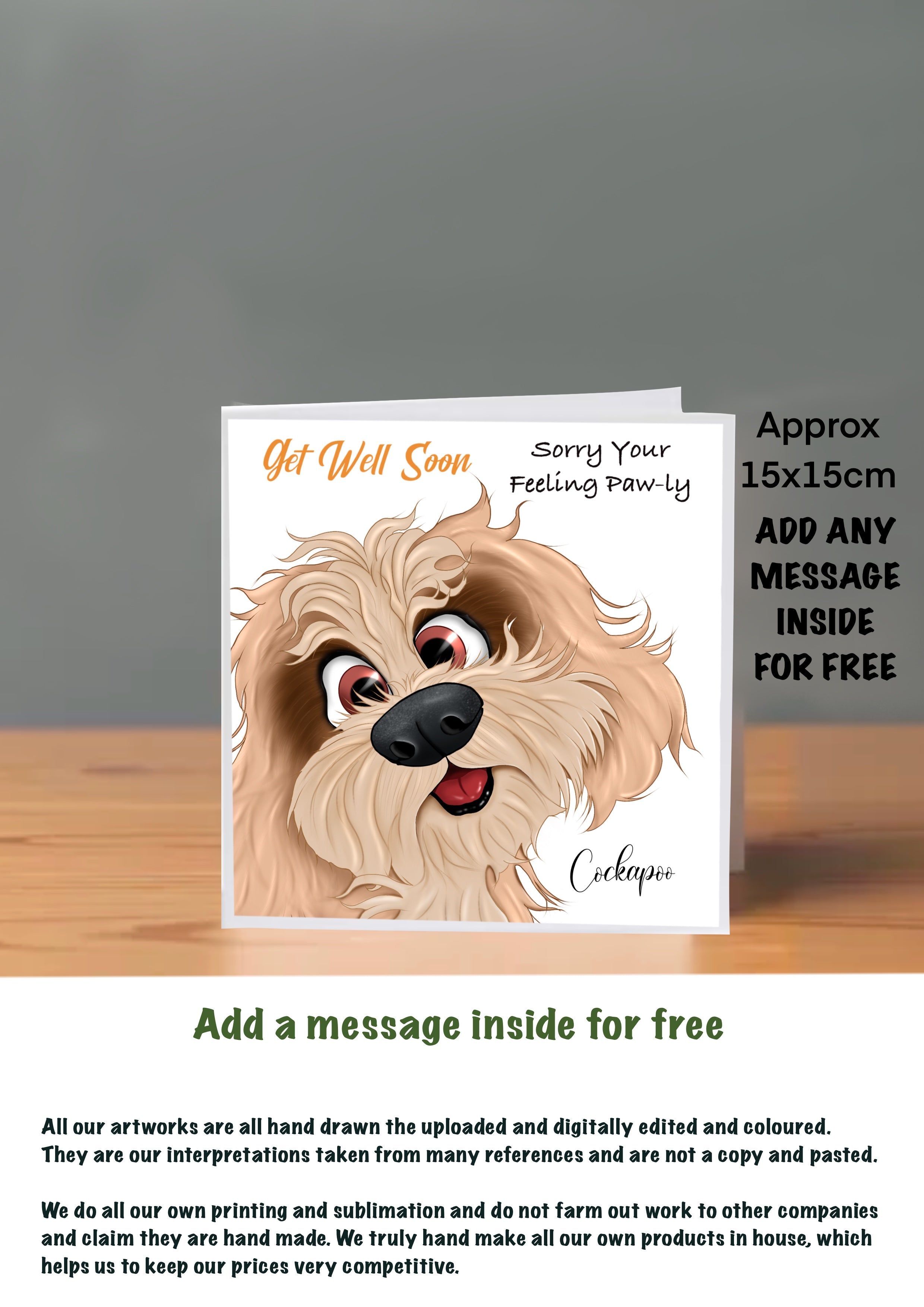 Dog Get Well Soon Cards Cockapoo